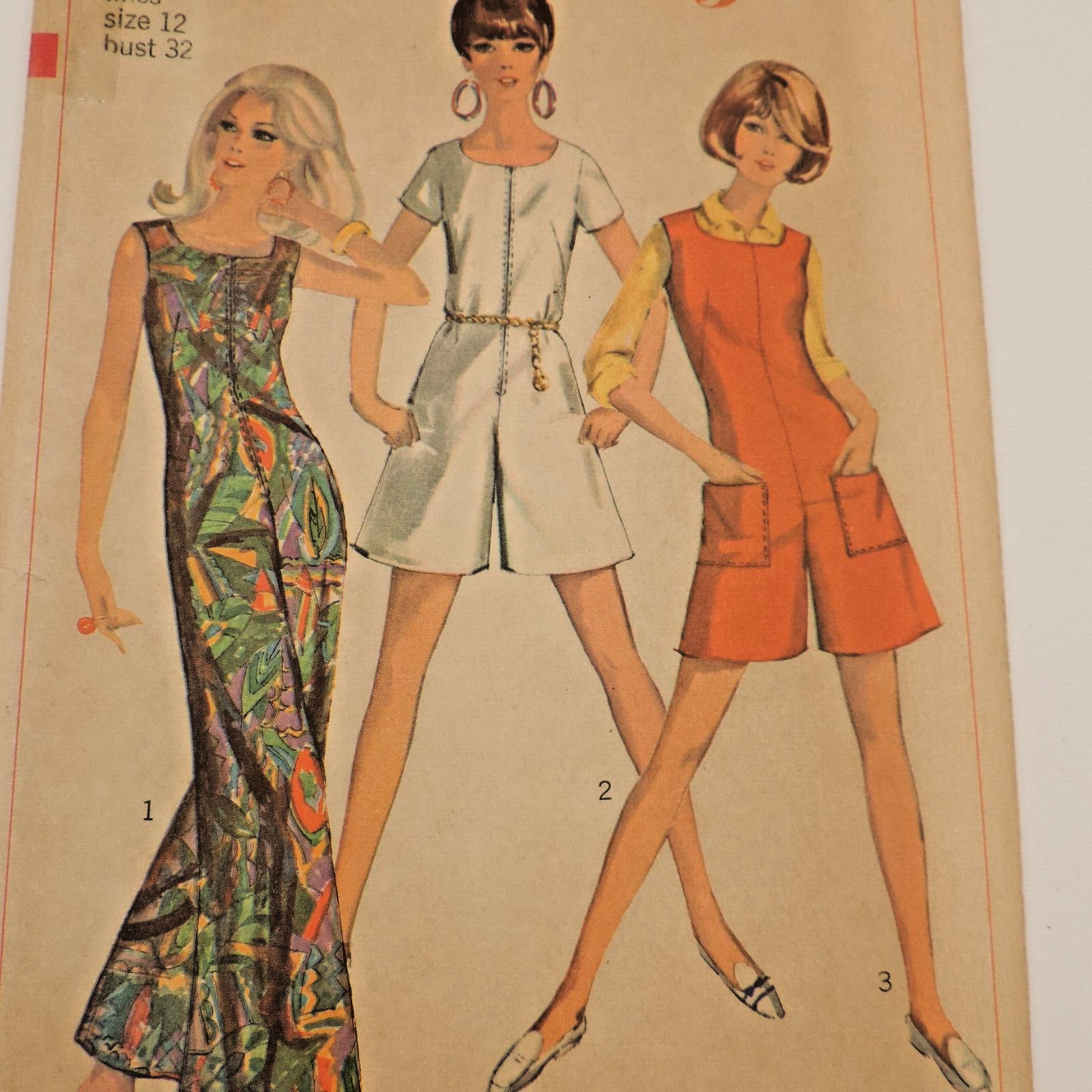Simplicity 7000 Miss Zipper Front Jumpsuit Size 12 B: 30 Uncut