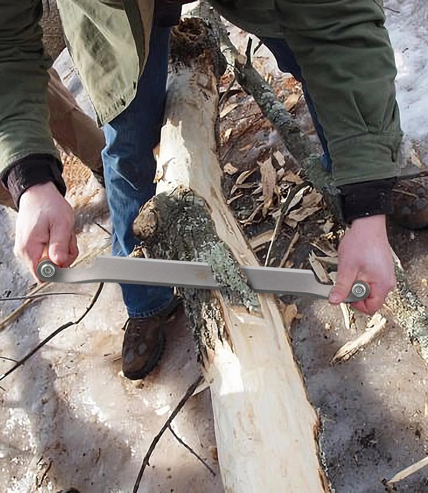 Draw Knife, Straight Debarking Tool No Assembly Required, 10" Blade... Fast Ship