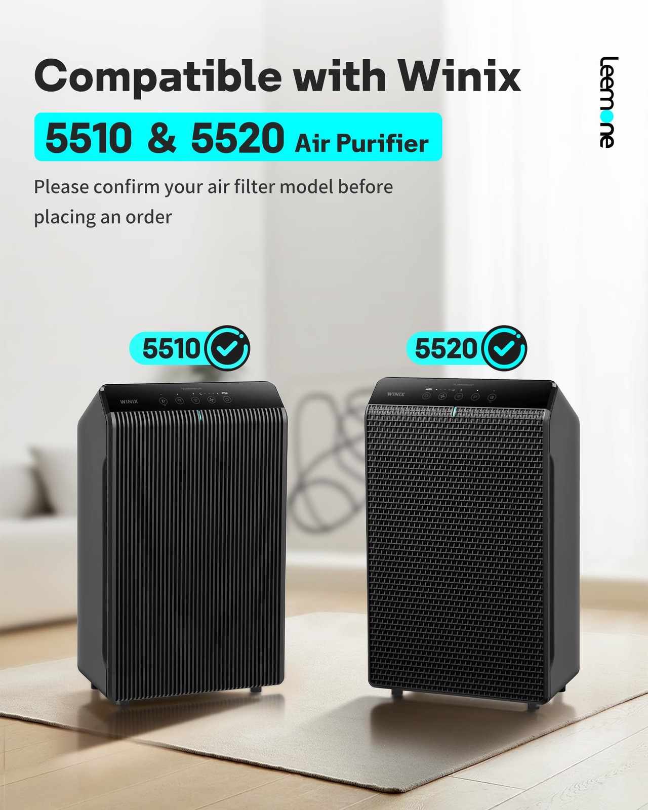 5510 5520 Filter Q with Winix 5510,5520 Air Purifier,2 x HEPA + 2 x Activated...