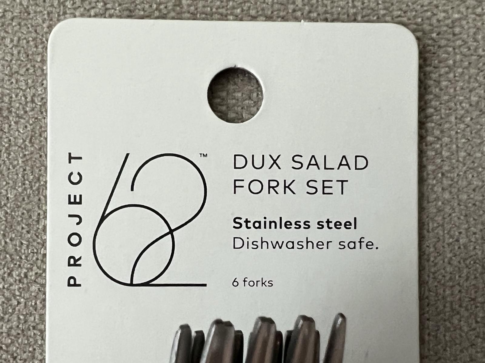 Project 62 Dux Salad Fork Set Stainless Steel Flatware 6pc