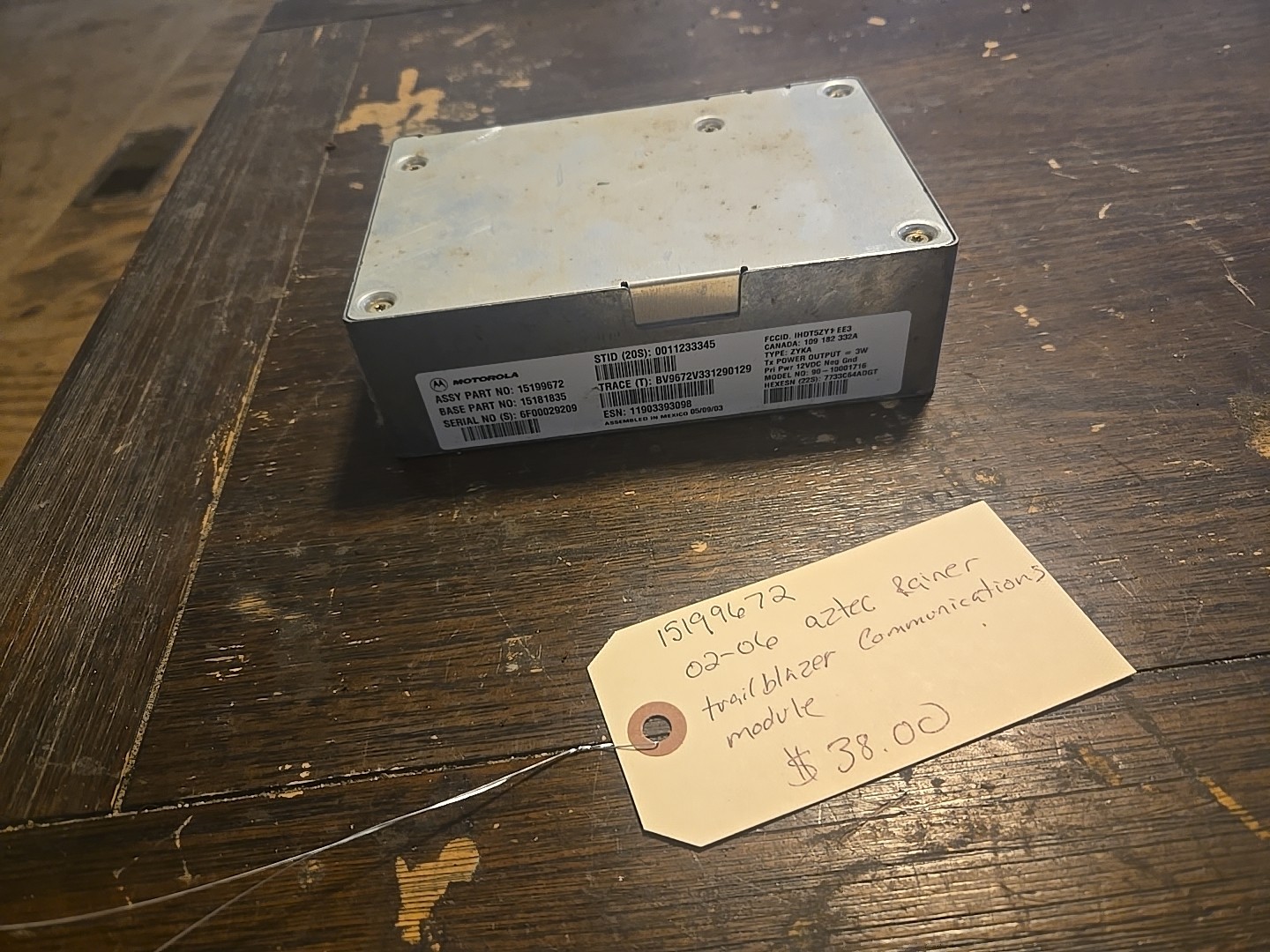2002-2006 AZTEK RAINIER TRAILBLAZER COMMUNICATION MODULE OEM