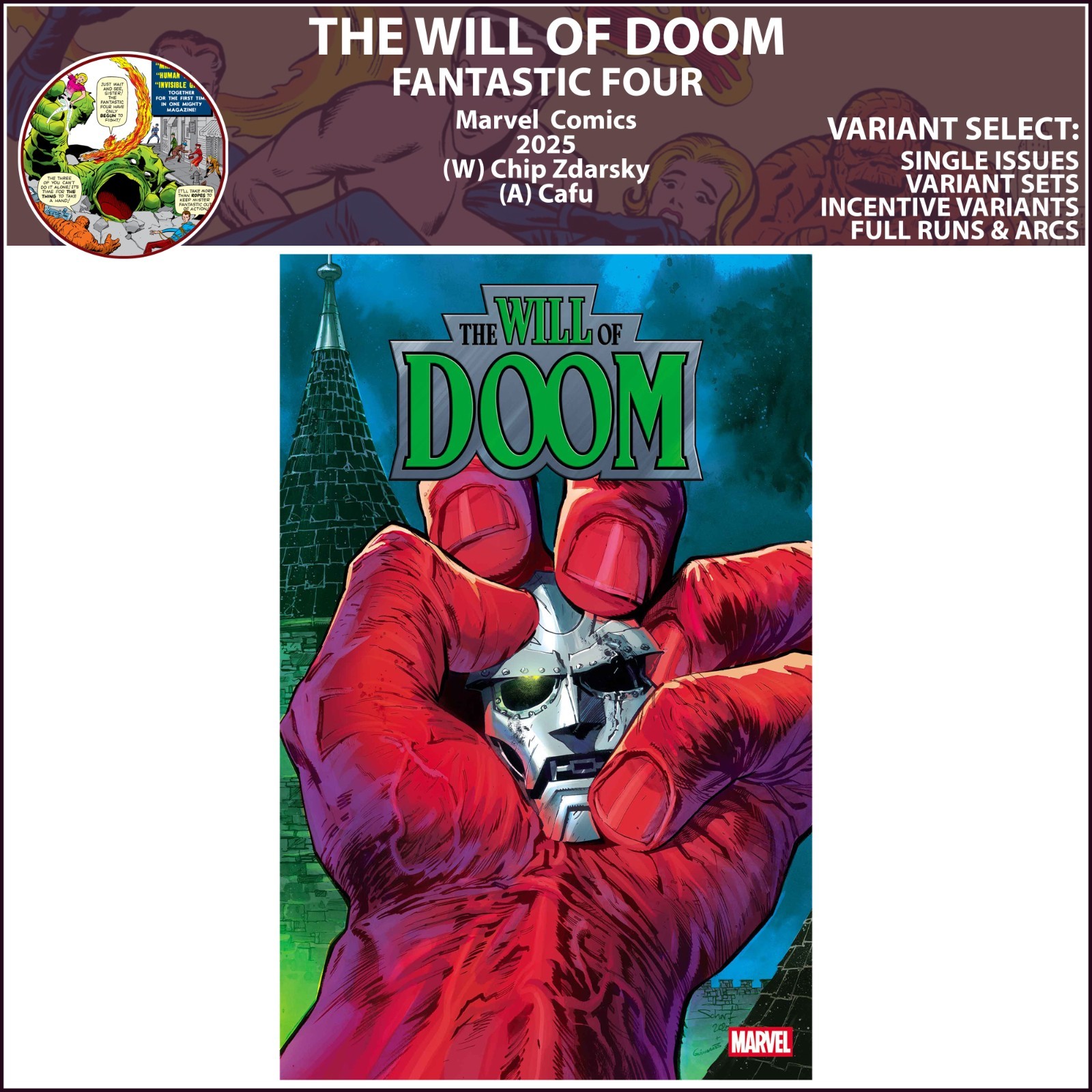Will of Doom (2025) #1 Marvel Comics COVER SELECT