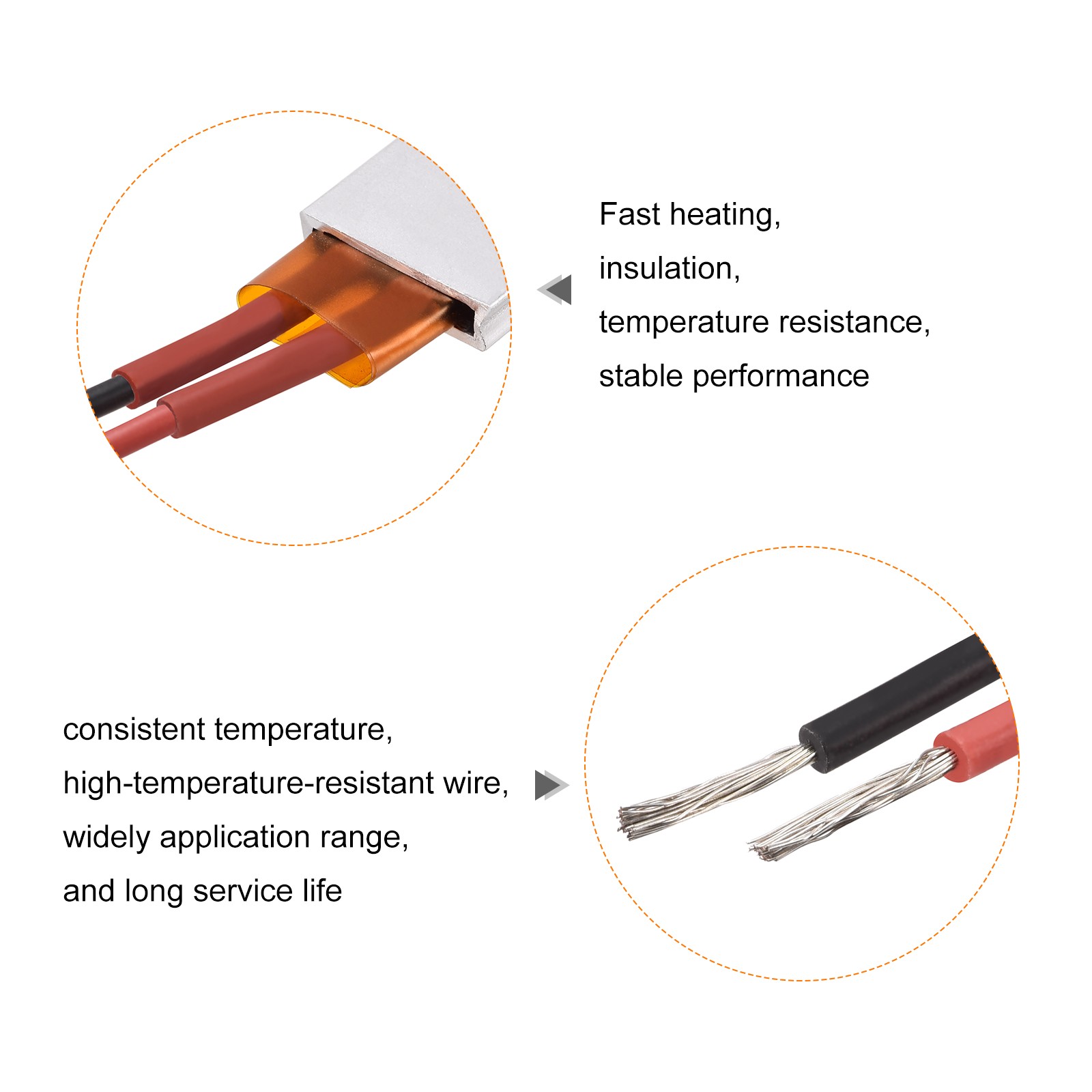Heating Element 48V 7W-50W 220C Consistent Temperature Ceramic Thermostatic