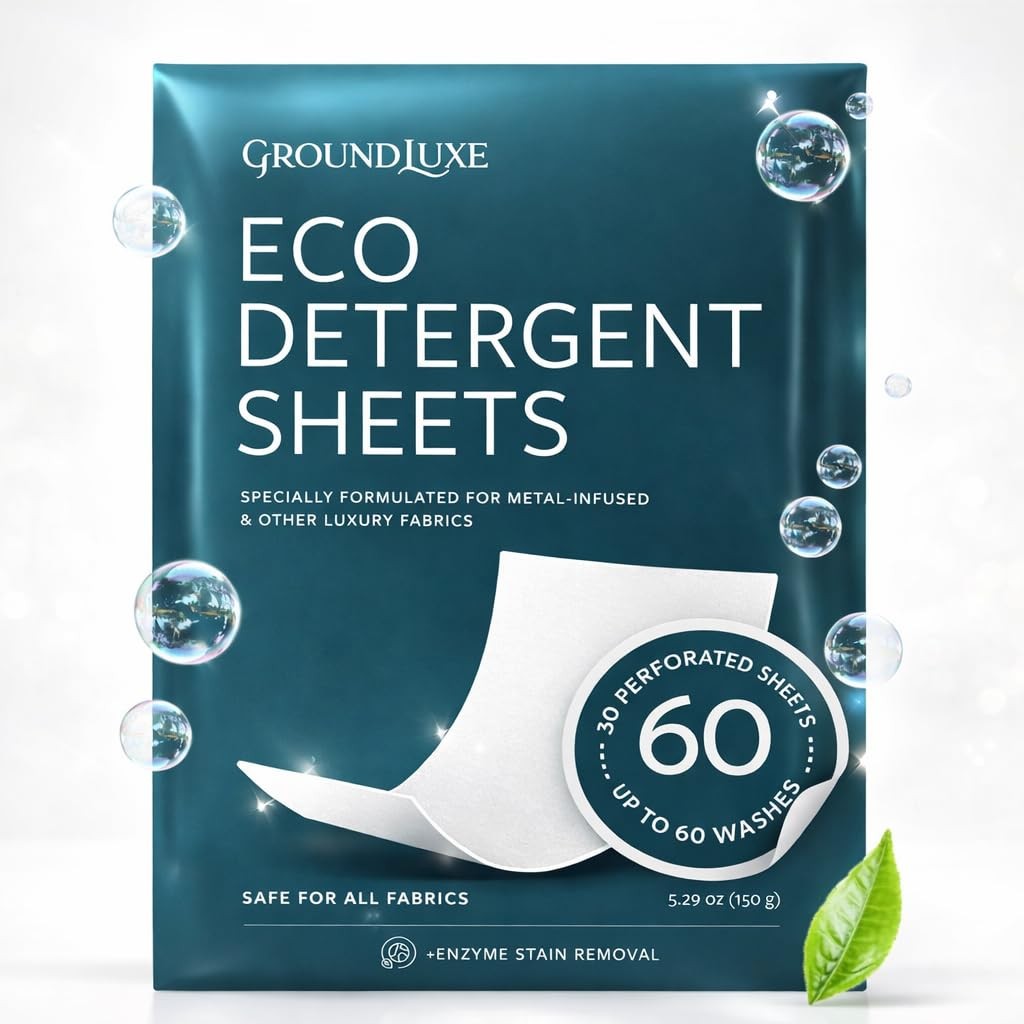 Groundluxe Eco Detergent Sheets - Formulated for 1 Count (Pack of 30)
