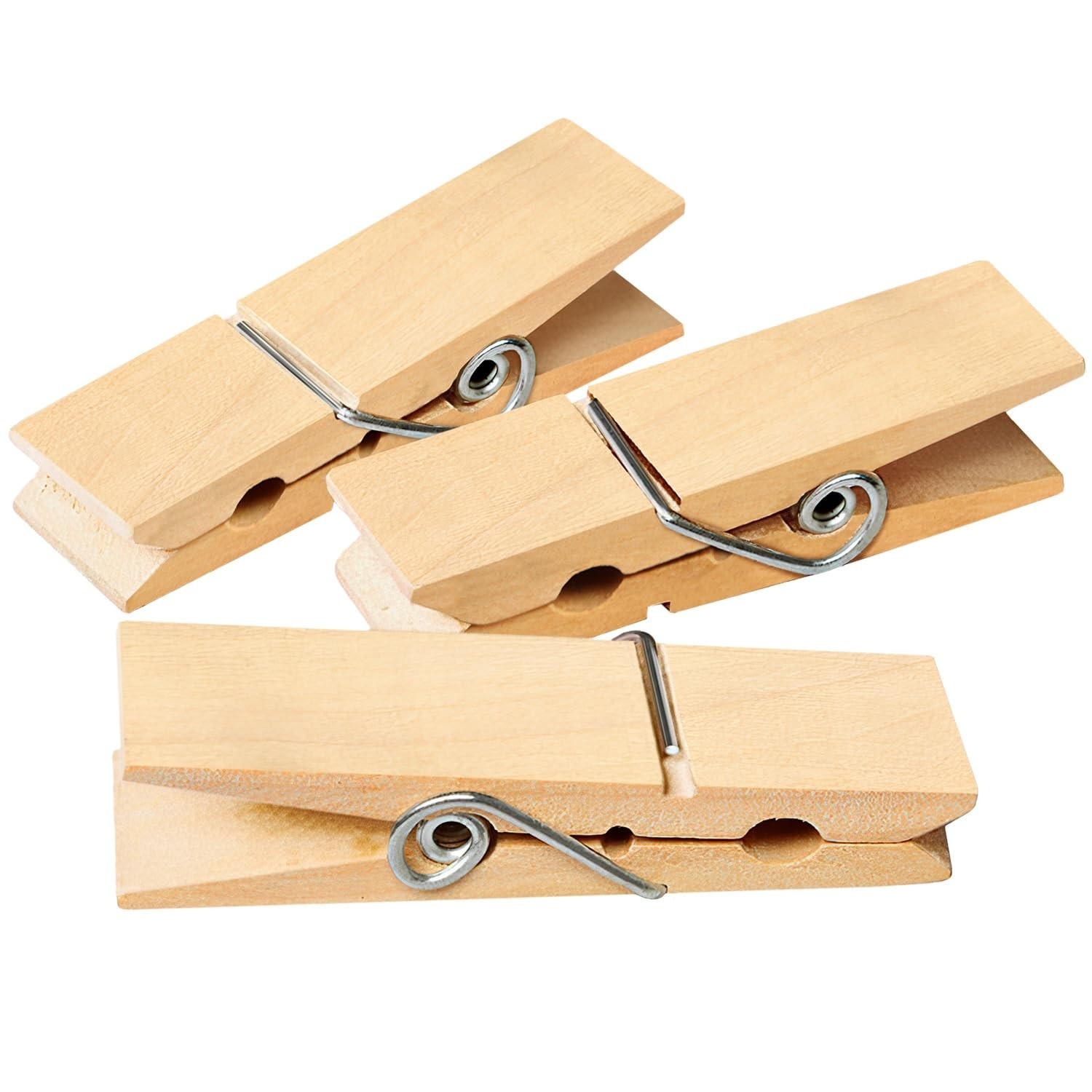 Clothes Pins Wooden Clothespins, 15 PCS Sturdy and Heavy Duty Natural Wood Cl...