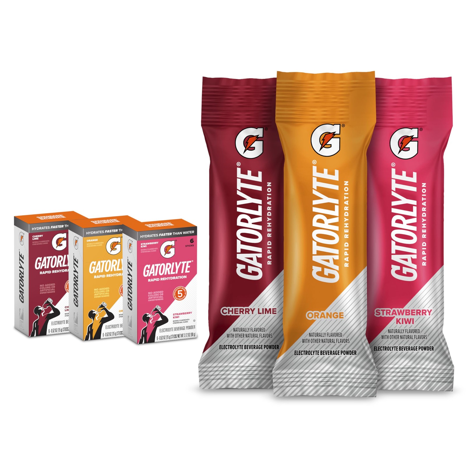 Gatorlyte Rapid Rehydration Electrolyte Beverage, 0.53 Ounce (Pack of 18)
