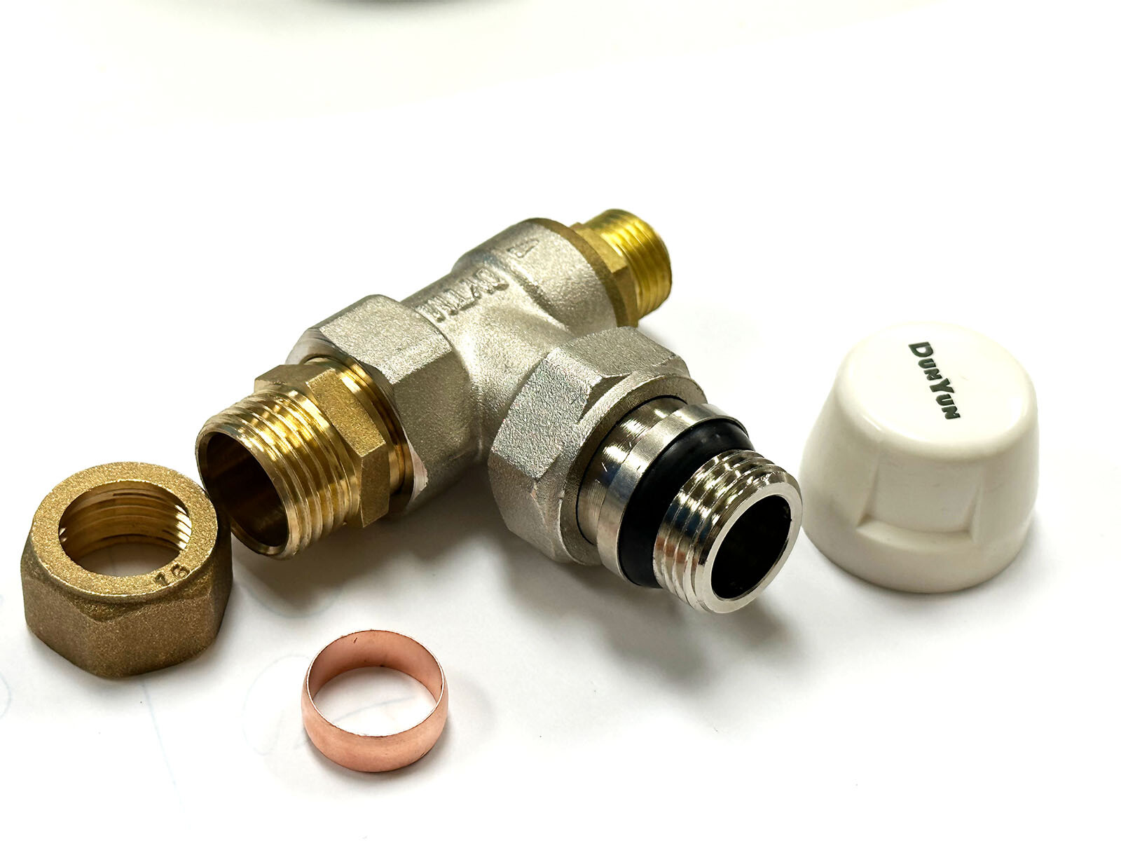 1/2" Brass Thermostatic Radiator Valve Angle Type 90° Pattern Floor Heating