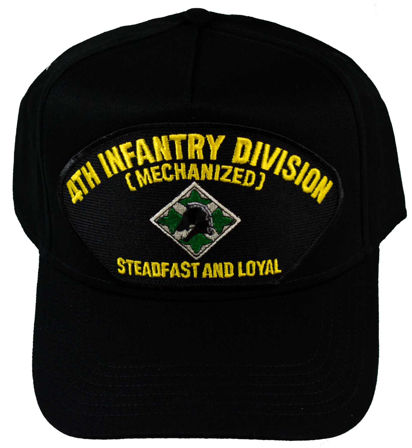 4TH ID Infantry Division (MECHANIZED) HAT - Black - Veteran Owned Business