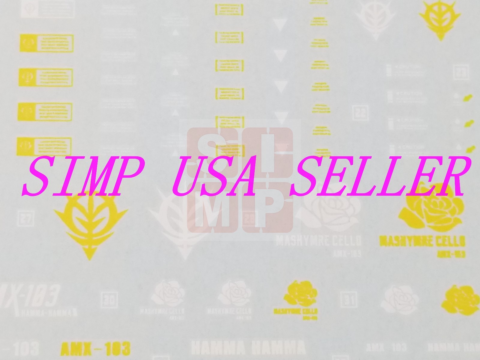 D.L Dalin decal for plastic model UC E17 RE1/100 Hamma AMX-103