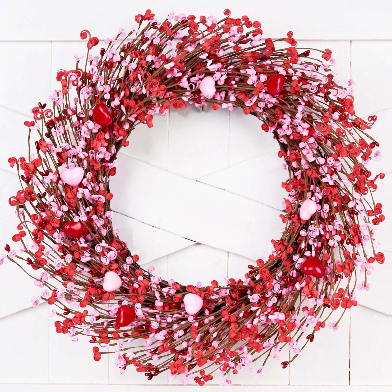 WSTPUPU Valentine's Day Wreath 20 Inch Valentines Day Wreaths for Front Door Han