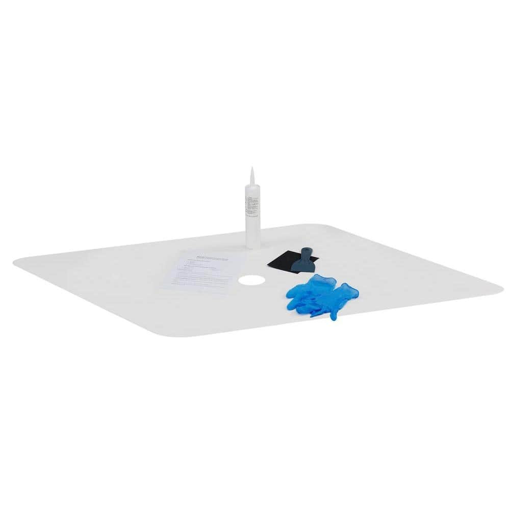 NEW White Shower Floor Repair Inlay Kit 22in W x 40in L Fix Shower Floor Damage