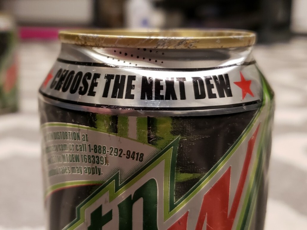 Mountain Dew 2010 Distortion Soda Dewmocracy Empty READ
