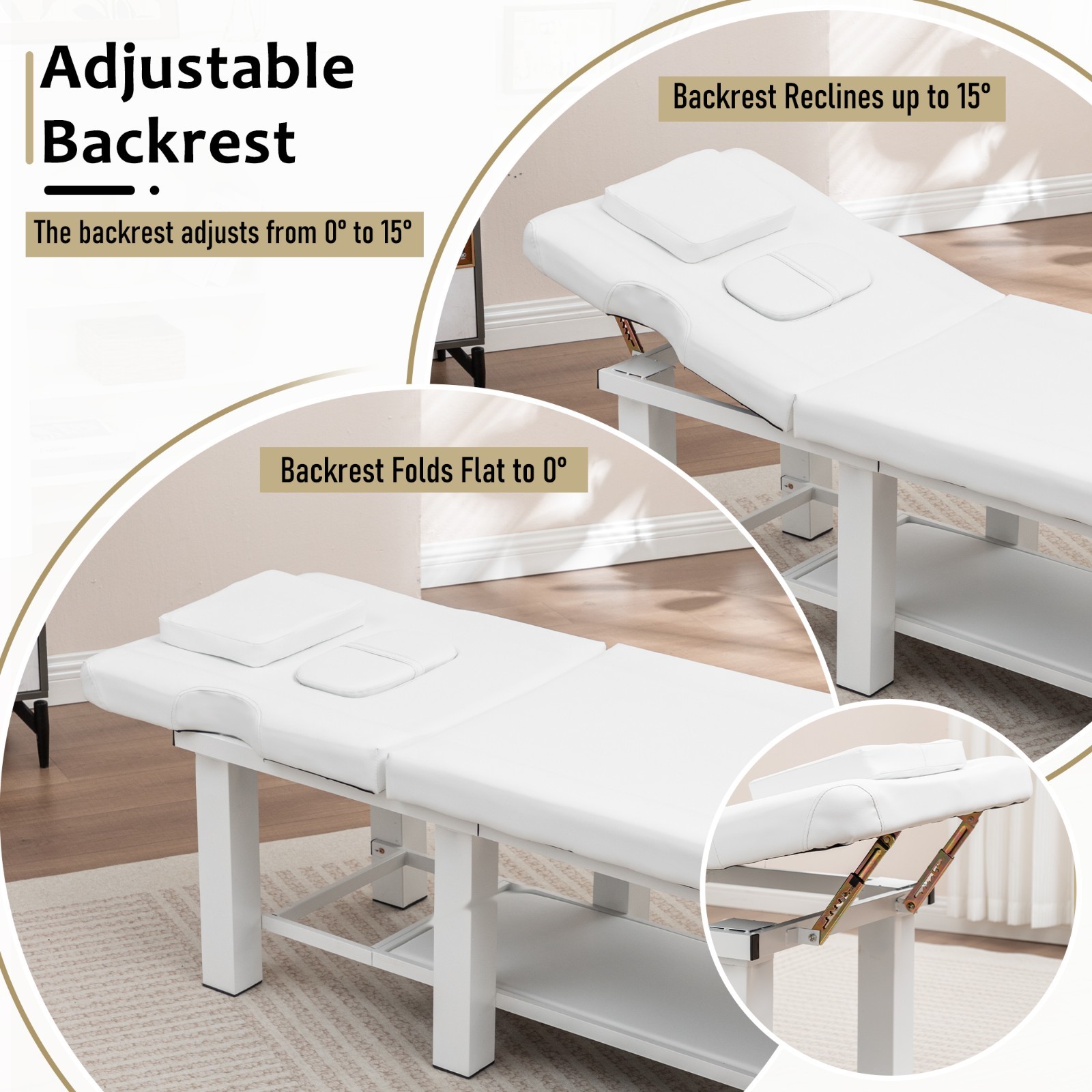 Multi-Function Professional Massage Therapy Table, White