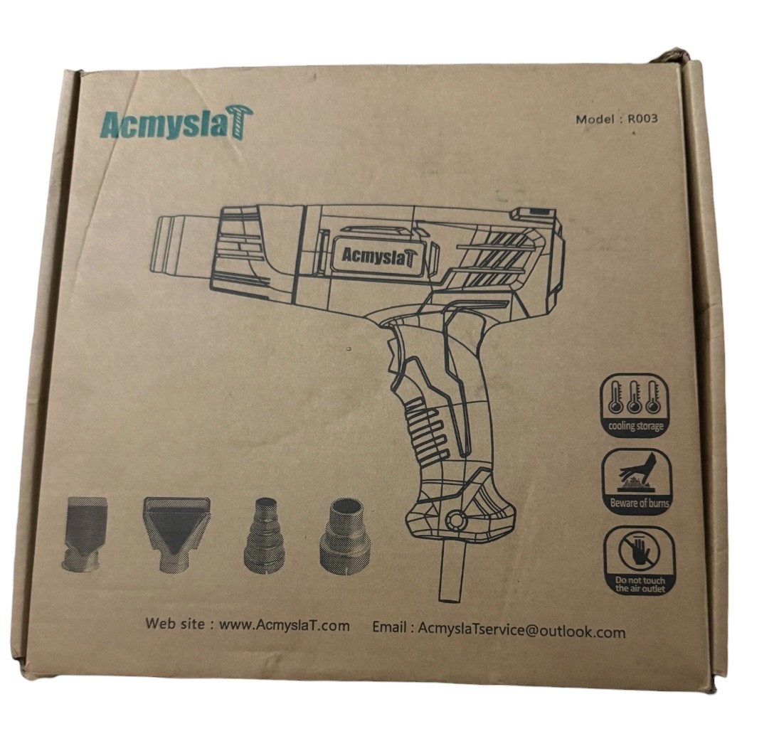 Heat Gun Heavy Duty Hot Air Adjustable Temperature 572℉-932℉ W/ 4 Nozzles Tool