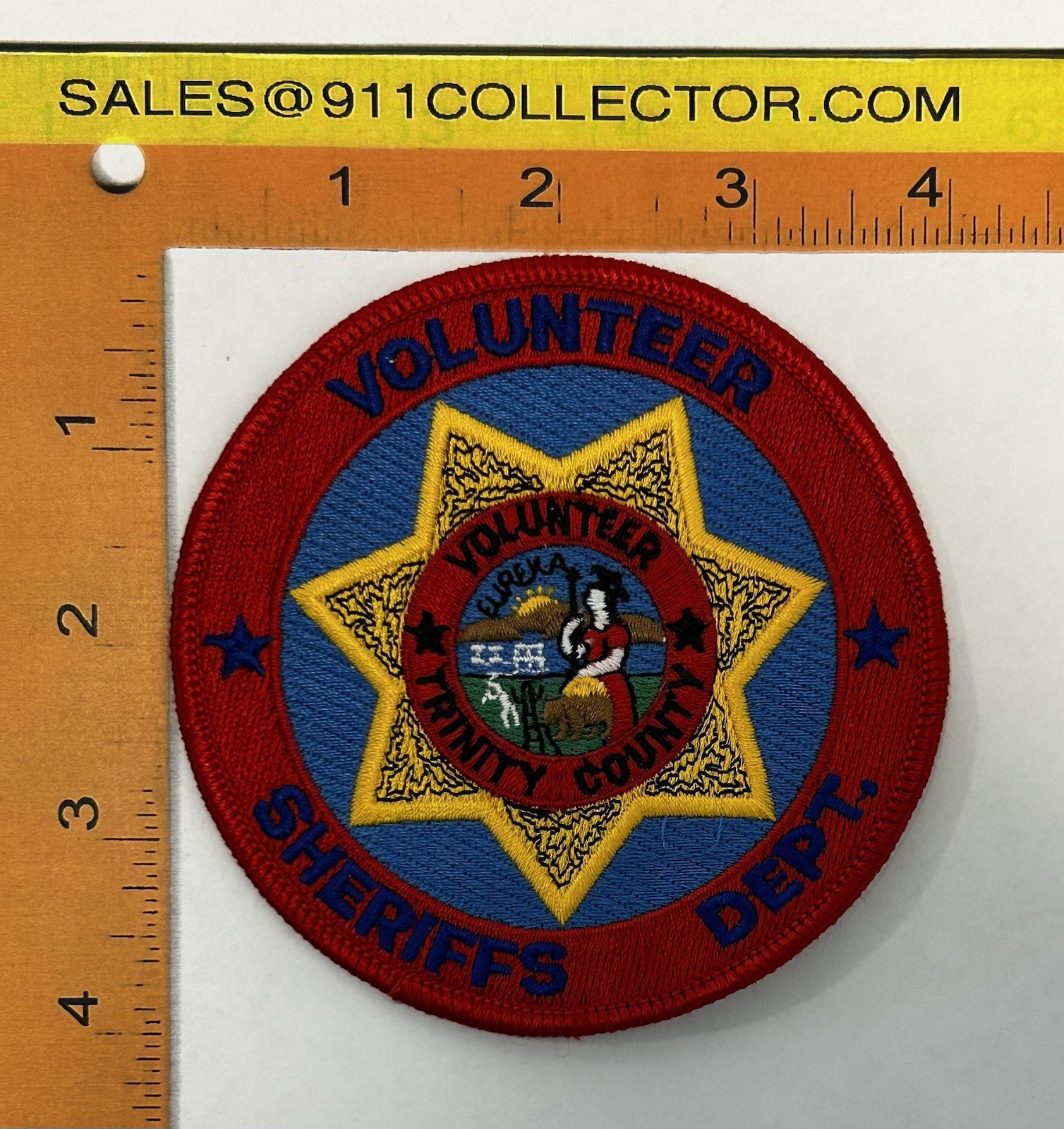 CALIFORNIA CA TRINITY COUNTY SHERIFFS DEPT VOLUNTEER PATCH #PDD32