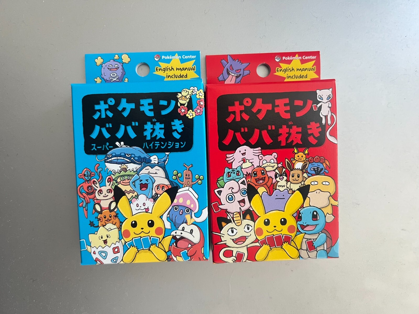 Set of 2 Pokemon Babanuki Old maid card deck playing card Pokemon Center Japan