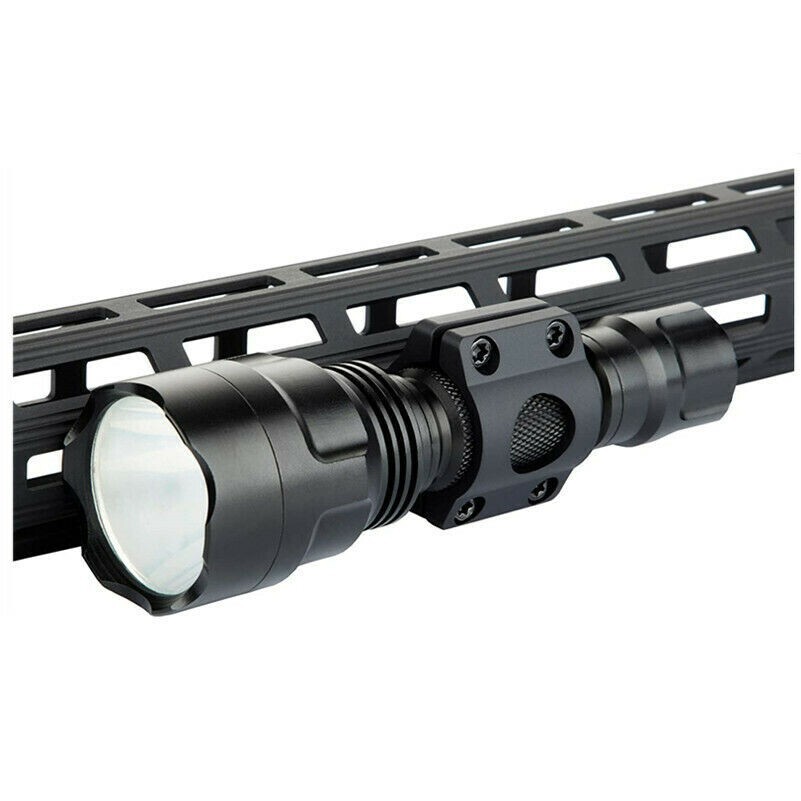 Tactical MLOK Offset Light Mount 1" Ring Mount for M-LOK Rail Flashlight Scope