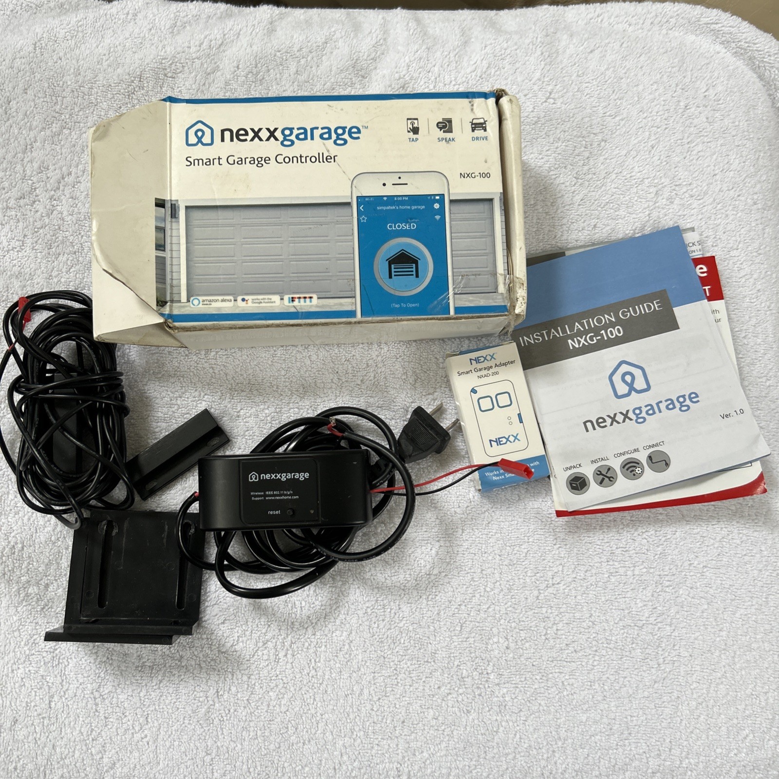 Nexx Garage Smart Garage Controller NXG-100 Remote Control Black New
