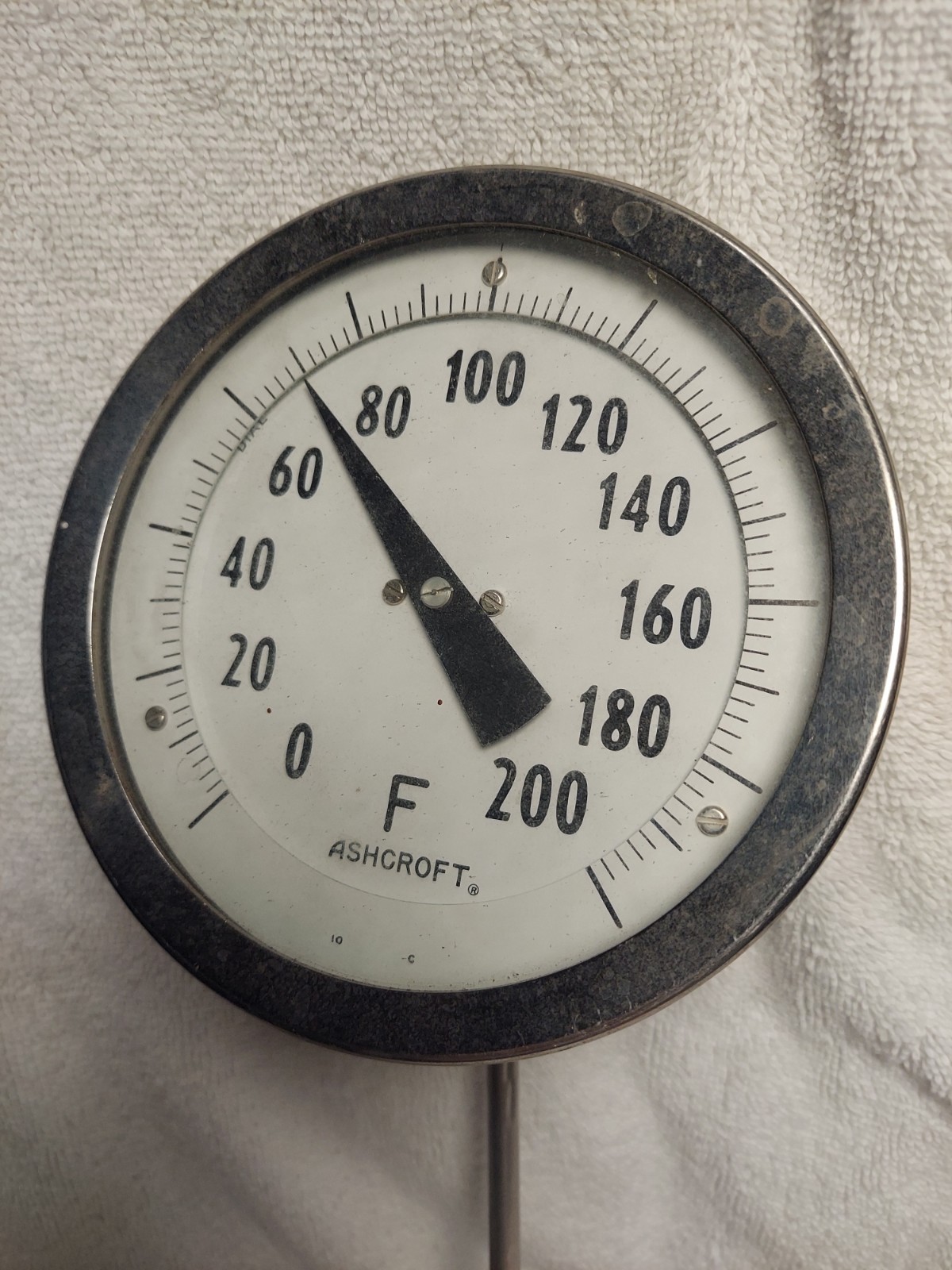 Ashcroft Temperature Probe gauge W/ Flex Head 0-200 5" face Dial Thermometer