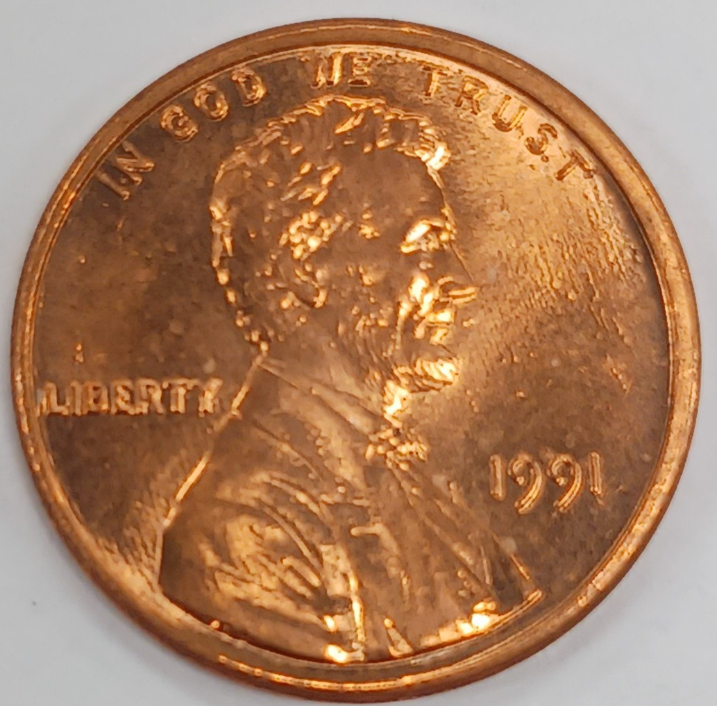 1991 Lincoln Cent BU Red Uncirculated