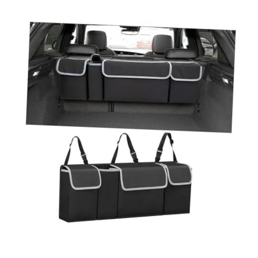 AUCELI Car Trunk Organizer, Backseat Hanging Large Storage with Black