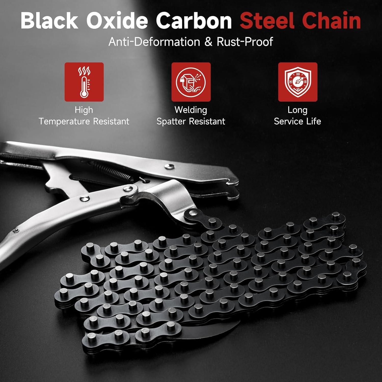 Strong Hand Tools Pipe Alignment Chain Pliers 48"Adjustable Chain Fits 14" Pipe