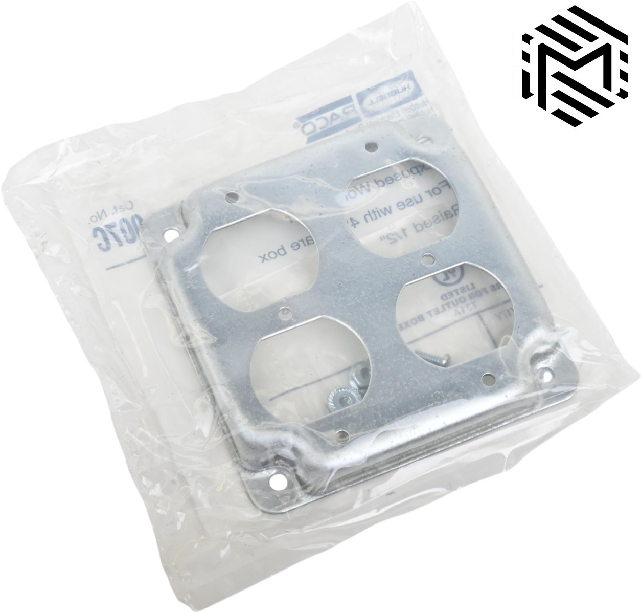 Hubbell Raco 907C Exposed Work Cover  - 4" Box - Raised 1/2" - 2 Duplex Outlet
