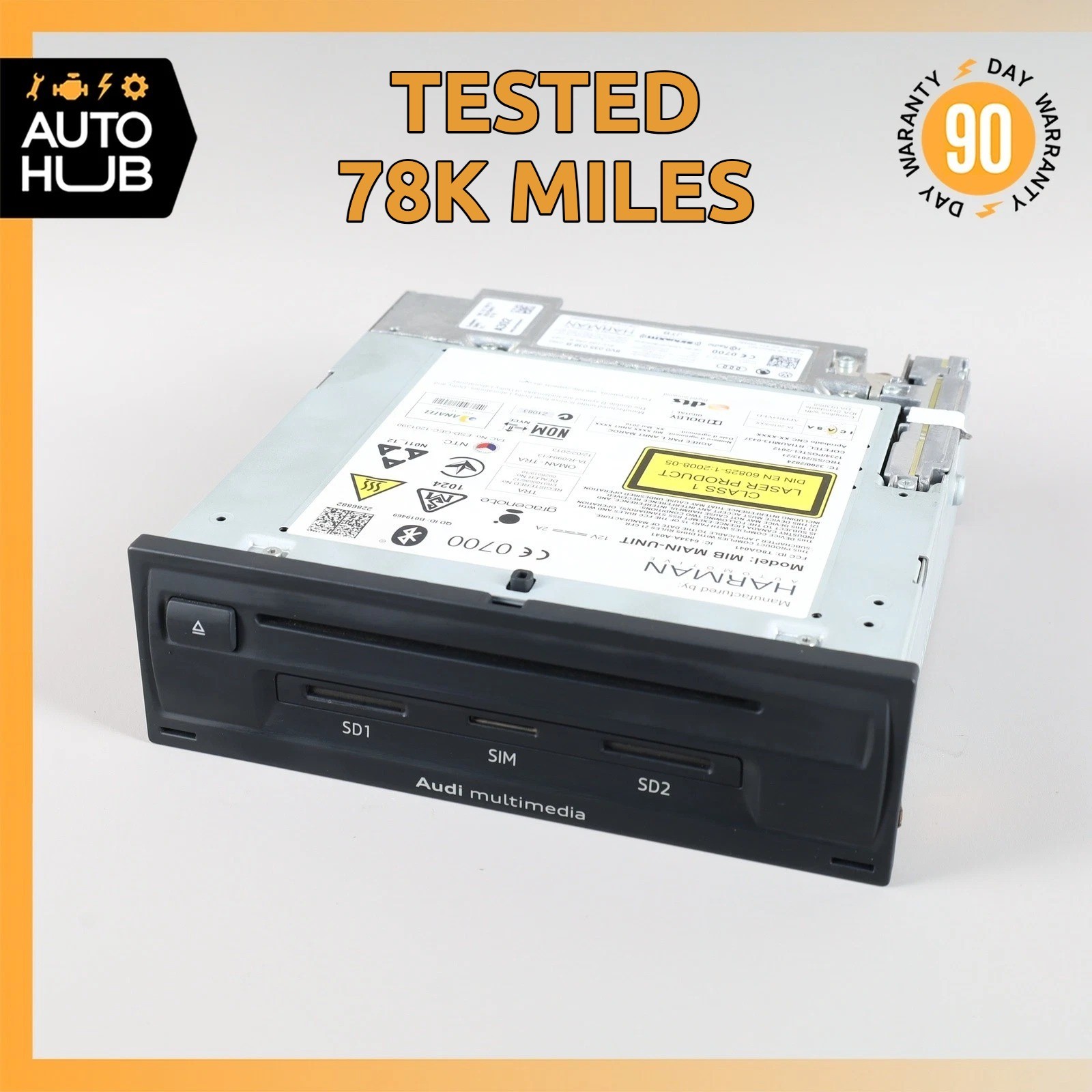 15-16 Audi 8V A3 S3 RS3 Dashboard AM FM CD Radio Player Receiver OEM 78k
