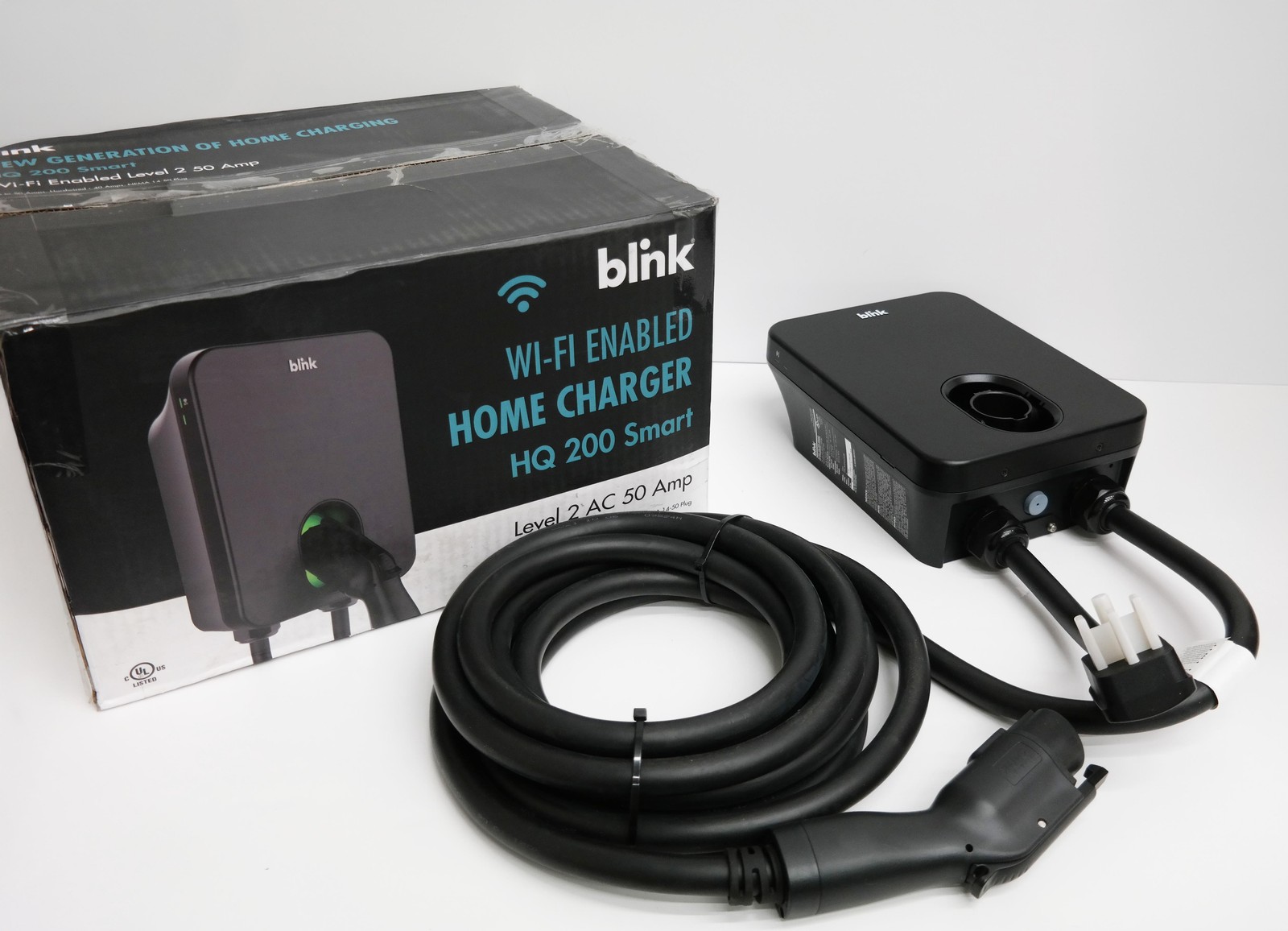 Blink HQ200 Charging J1772 Level 2 NEMA 14-50 (EV) Charger up to 50A - 23'
