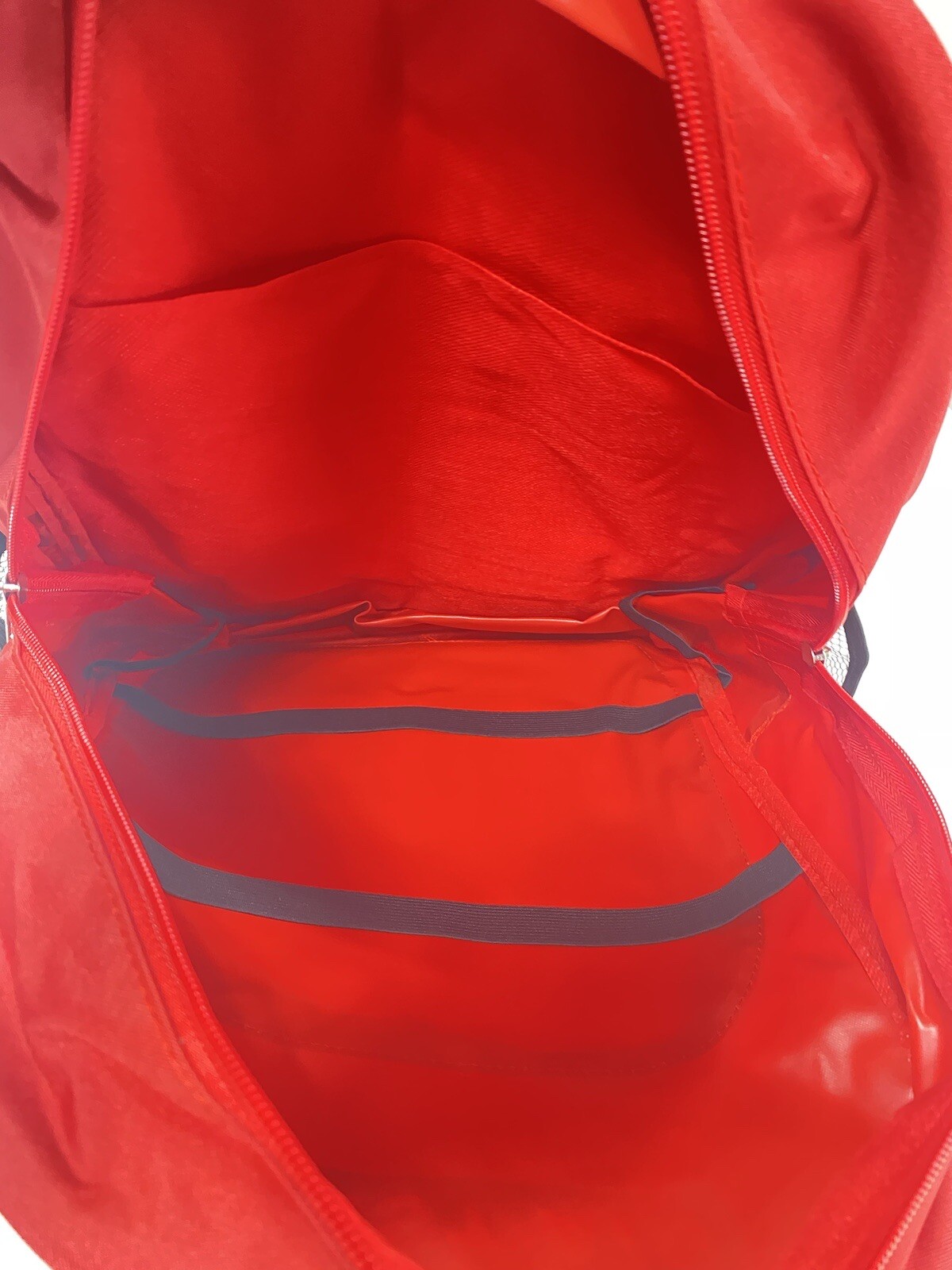 Medical First Responder Red First Aid Backpack, Emergency Prep, 2 Pockets