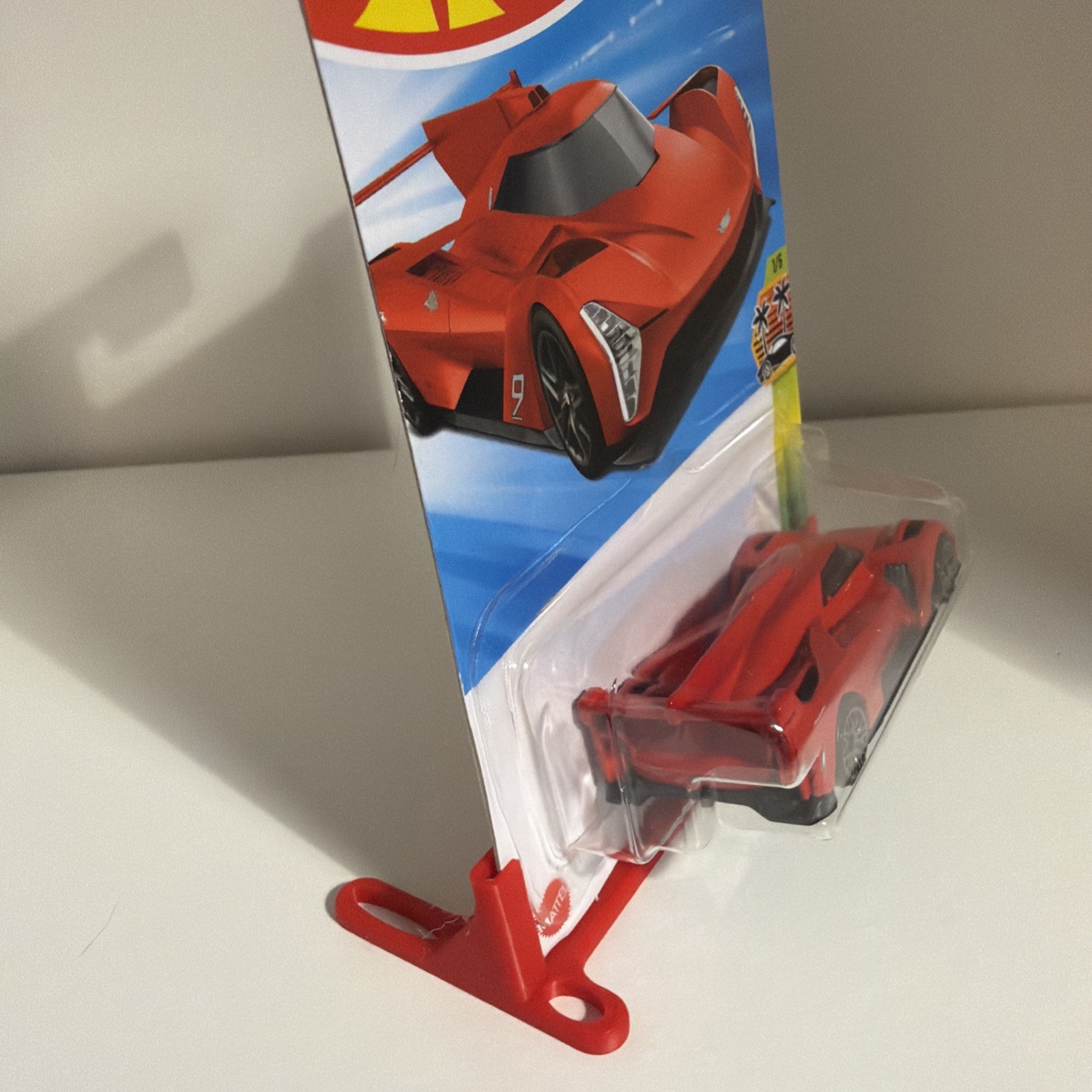 Set Of 5 Desktop Display STAND for Hot Wheels And Matchbox- Single Card HOLDER