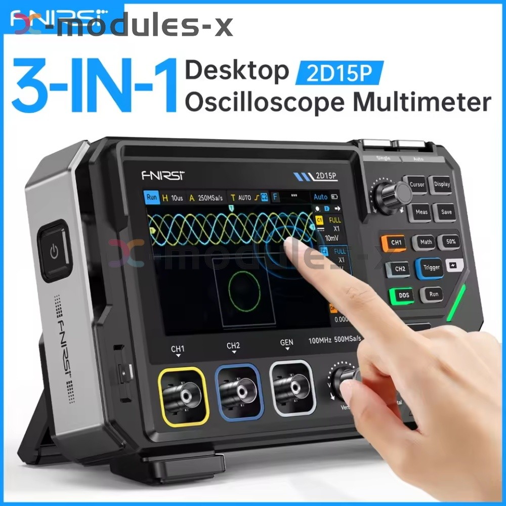 FNIRSI 2D15P Digital Oscilloscope Multimeter Signal Generator 100MHZ 500MSa/s