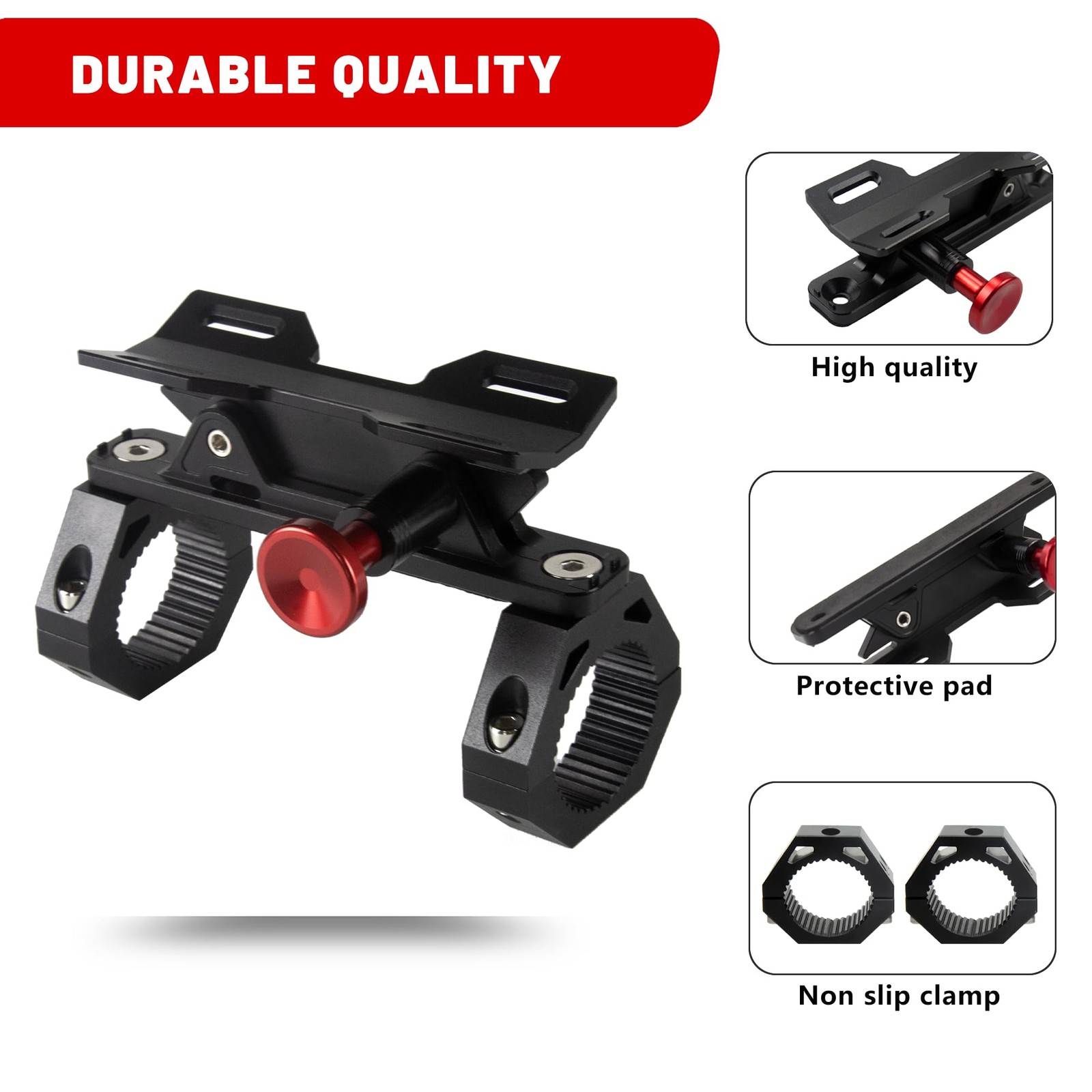 Aluminum UTV Fire Extinguisher Mount Kit for Roll Bar, Quick Release