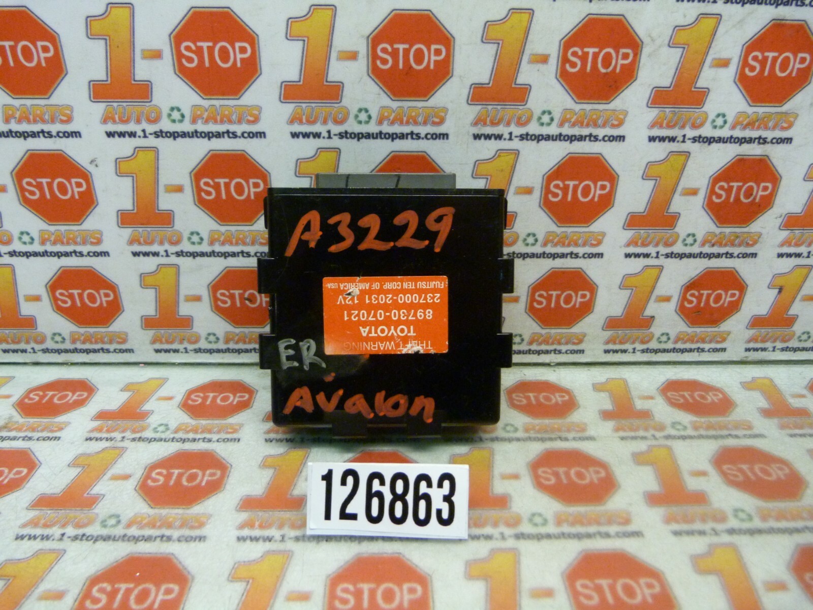 00 01 02 03 04 TOYOTA AVALON THEFT LOCKING CONTROL MODULE 89730-07021 OEM