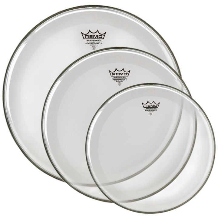 Remo P4 Powerstroke Clear 3 Piece Tom Pack - 10/12/14