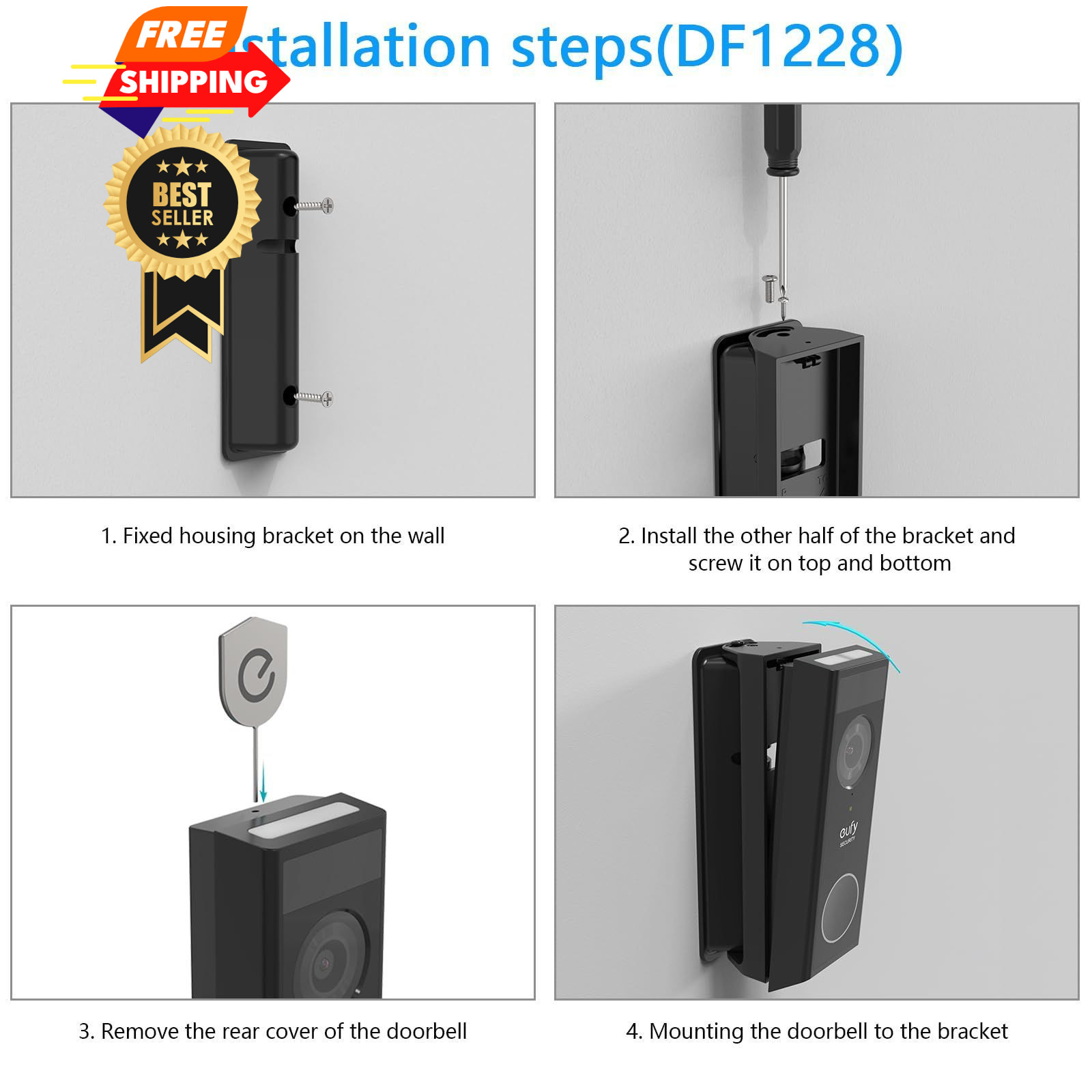 Adjustable 0-35 Degree Doorbell Angle Mount for eufy E340
