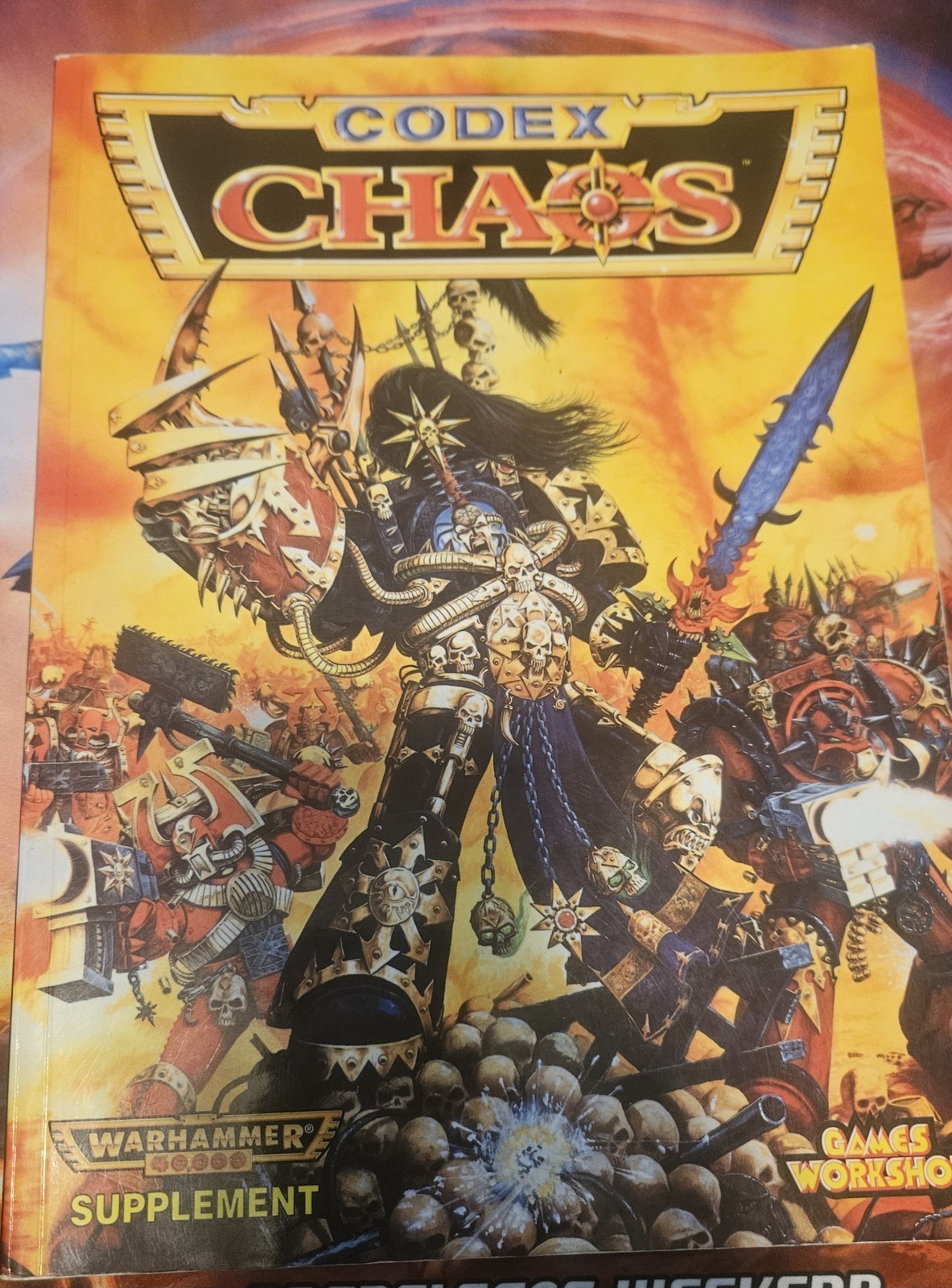 Warhammer 40k Codex Chaos Supplement 2nd Edition 1996 Wargear cards missing