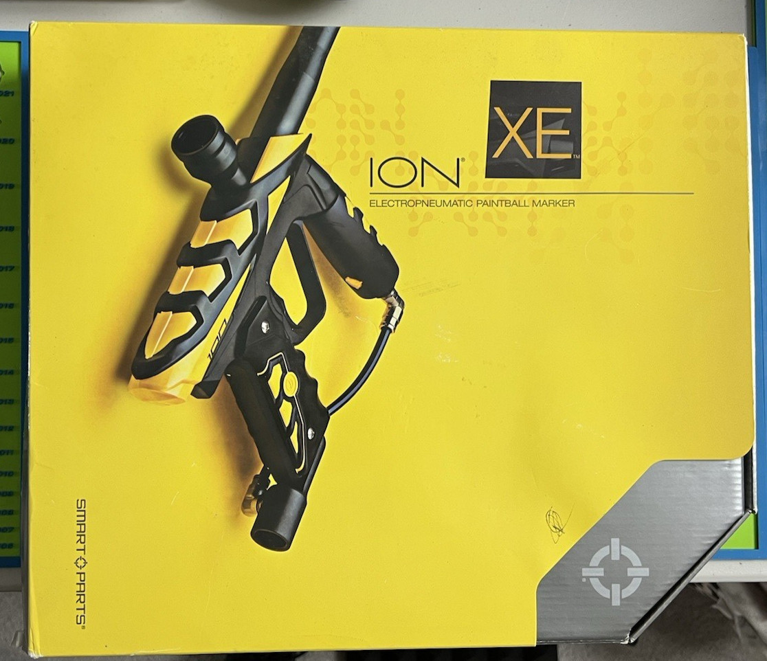 SMART PARTS ION XE PAINTBALL MARKER BOX + ASSORTED MANUALS - BLACK- (NO MARKER)