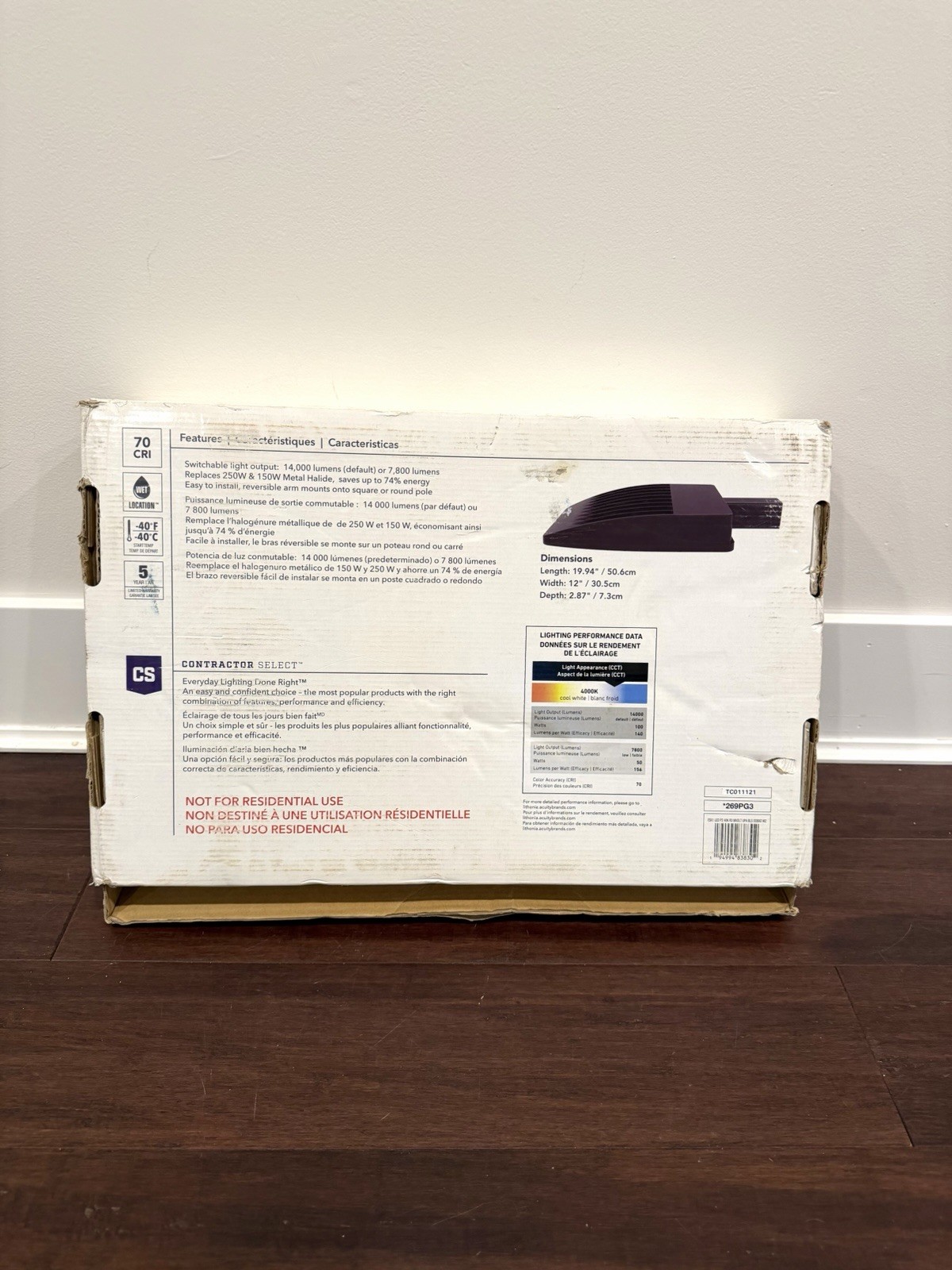 Lithonia Lighting ESX1 LED P4 4000K Type 3 Optic MVOLT Pole Bi-Level Area Light