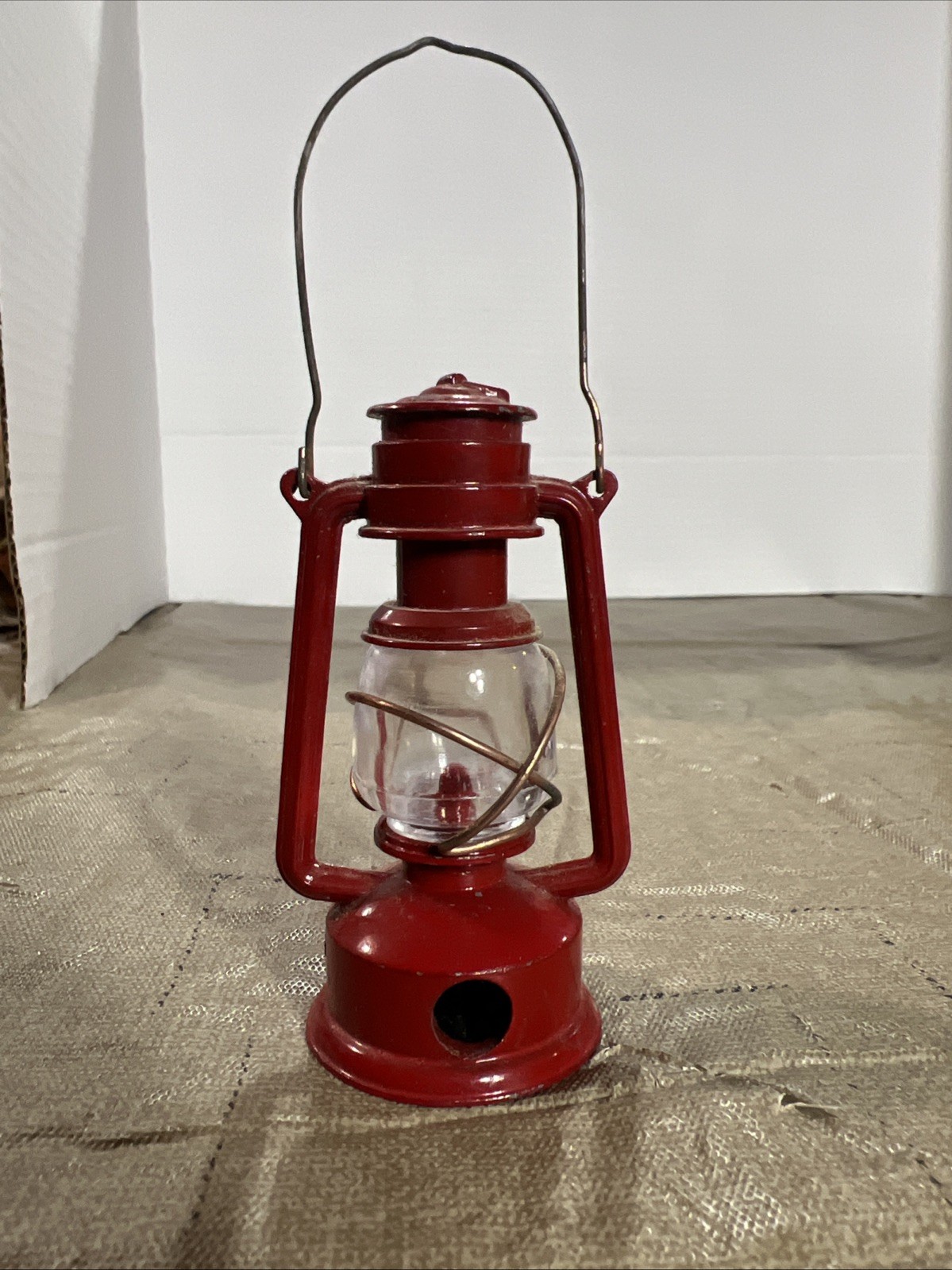 Vintage Diecast Metal Red Lantern Collectible Pencil Sharpener