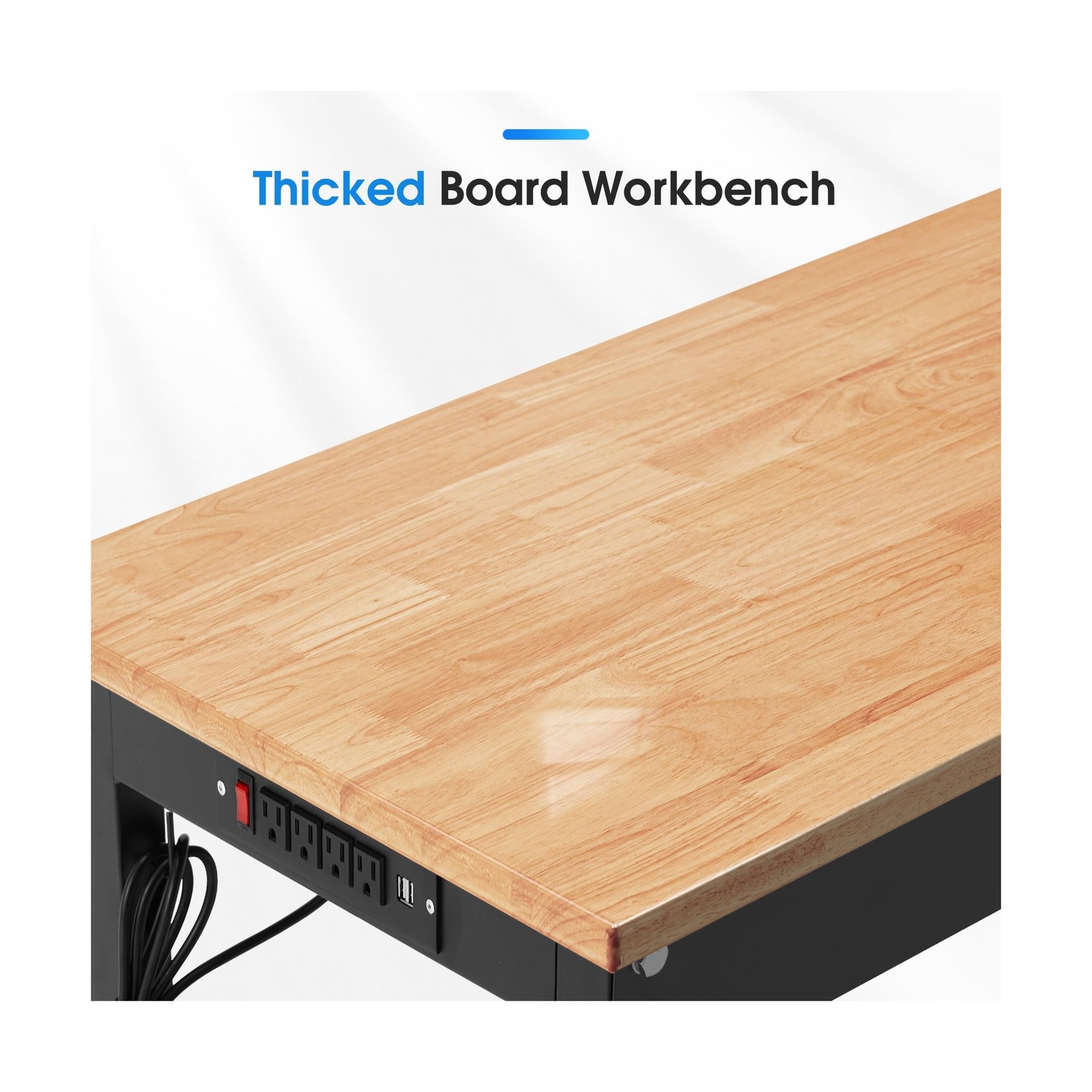 60'' Adjustable Workbench, 2000 LBS Load Capacity Heavy Duty Workstation with...