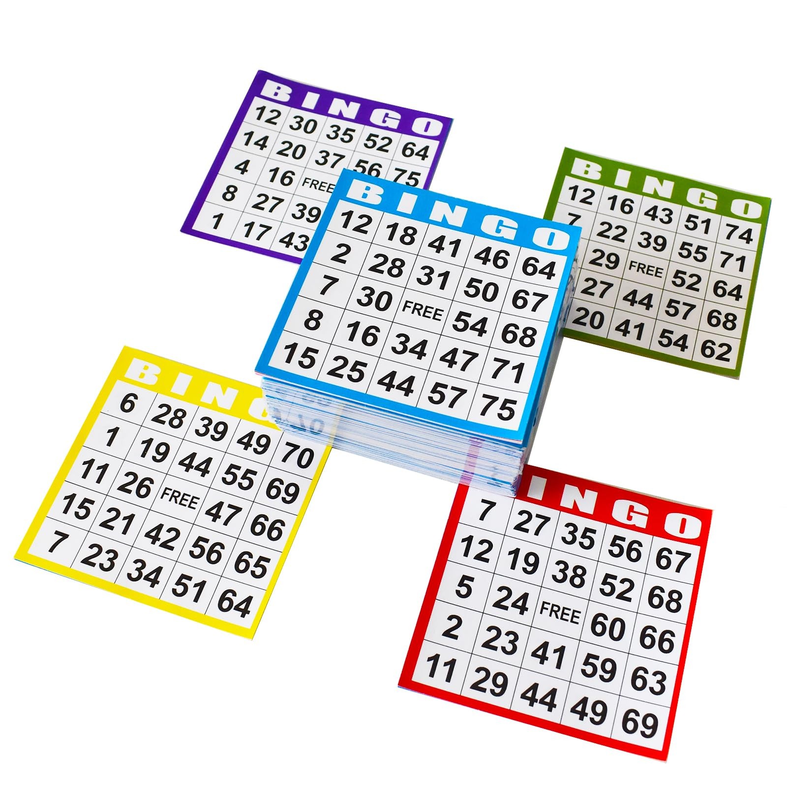 Bingo Game Cards - 100 Books of 5 Sheets - Fun Paper Game for All Ages
