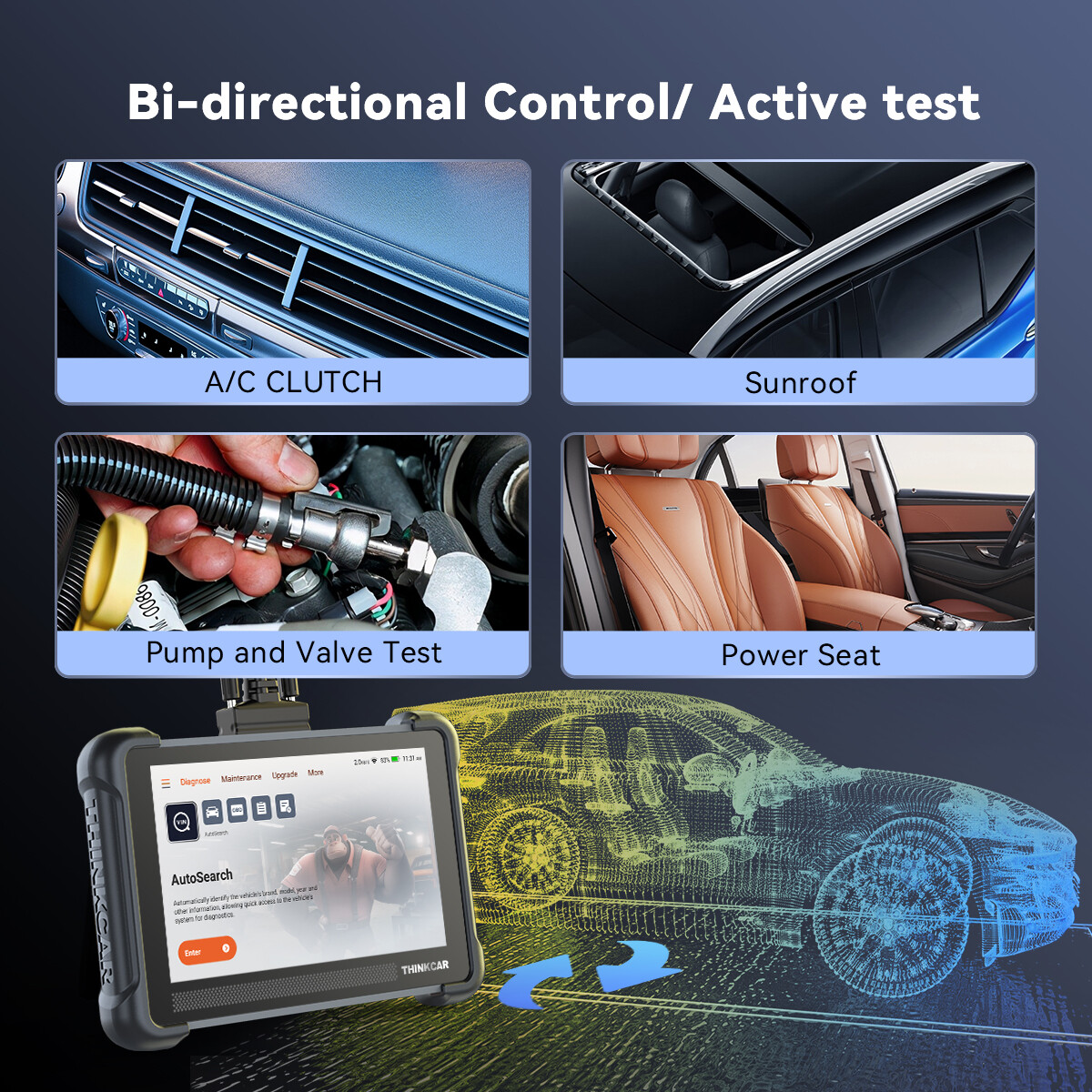 Thinkcar ThinkScan 672 Full System Diagnostic OBD2 Scanner Active Test Scan Tool