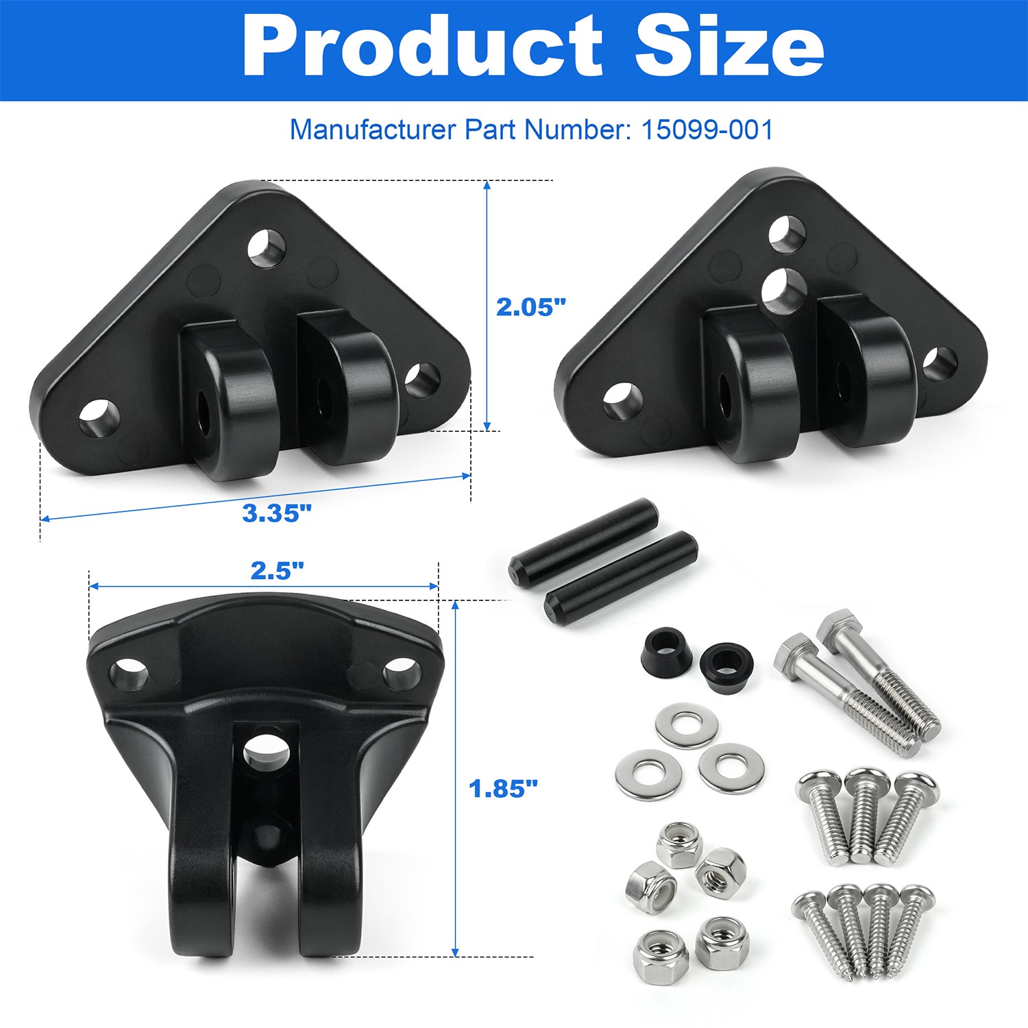 Universal Actuator Mounting Bracket Replacement Kit 15099-001 (for 1 actuator)