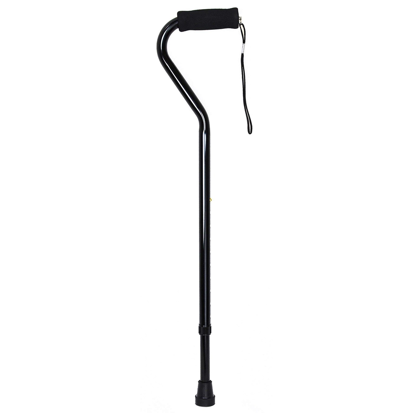McKesson Cane, Offset-Handle, Aluminum, Black, 1 Count (Pack of 1), Black