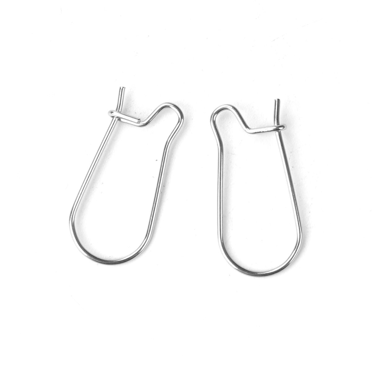 JGFinds Stainless Steel Ear Wire Hooks, 48 Pack Earring Findings, Secure Lock...
