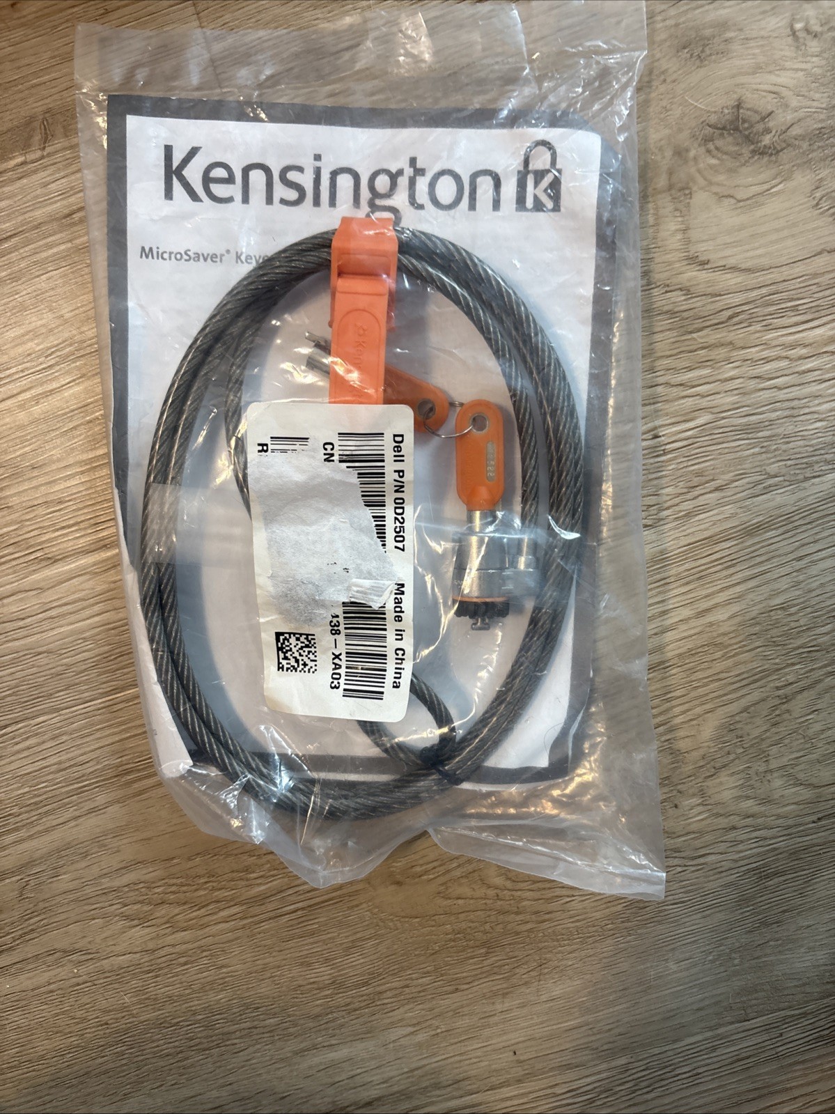 Kensington 0D2507  MicroSaver Keyed Laptop Security Cable Lock With2 Keys  (1074