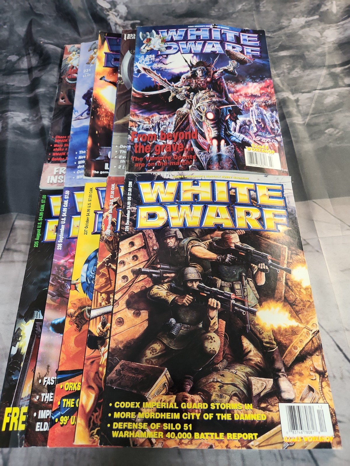 White Dwarf Magazine Lot Issues #230-239