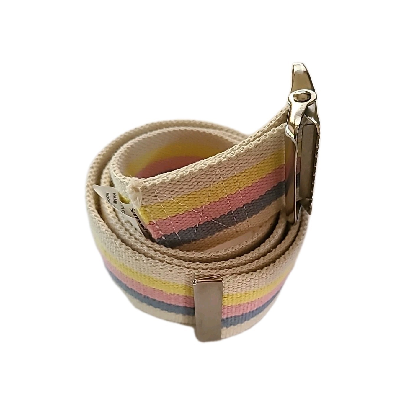 Sammons Preston Pastel Striped Belt with Silver Clasp 2" x 60"