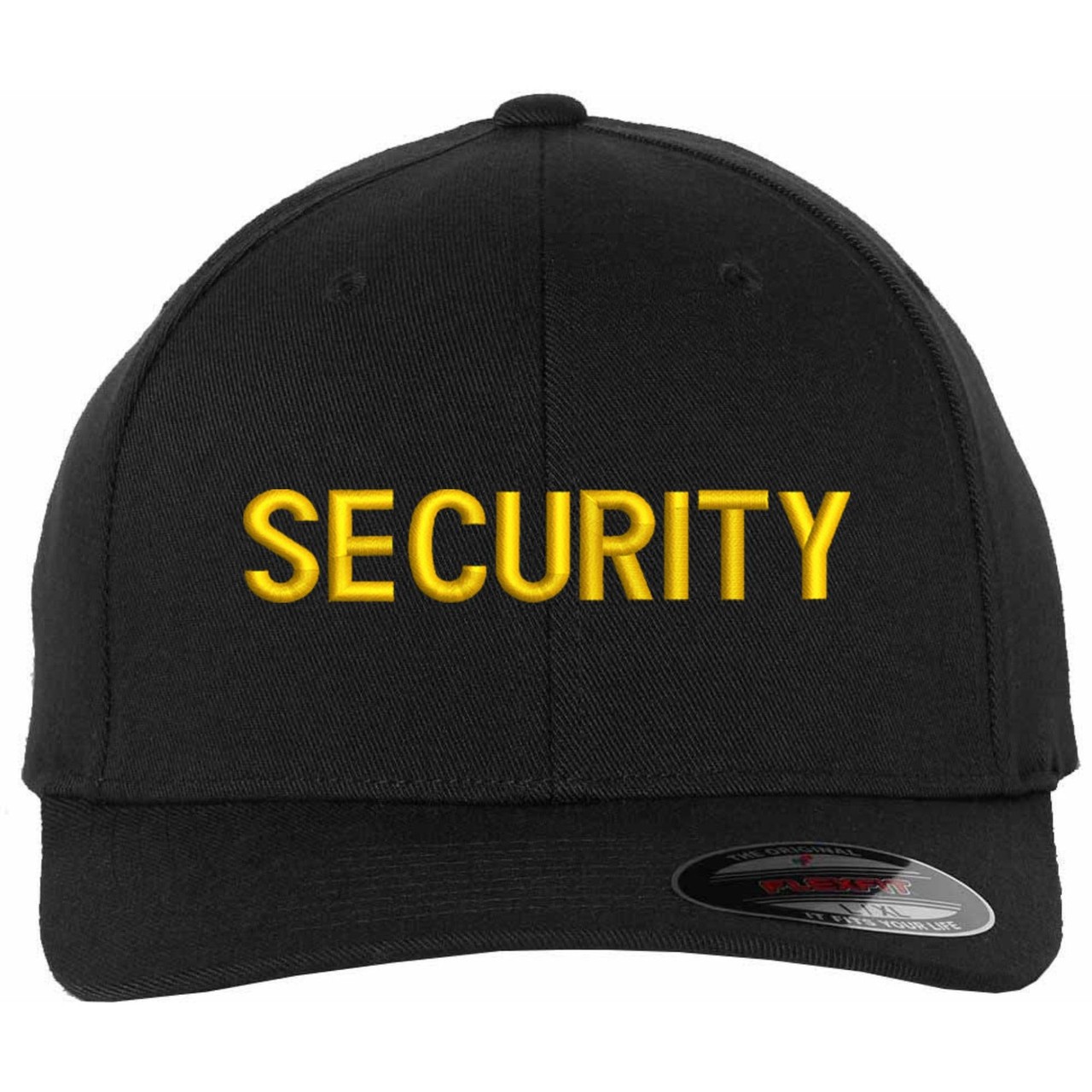 SECURITY Fitted Baseball Hat Uniform Guard Officer Pro-Formance Flexfit Cap